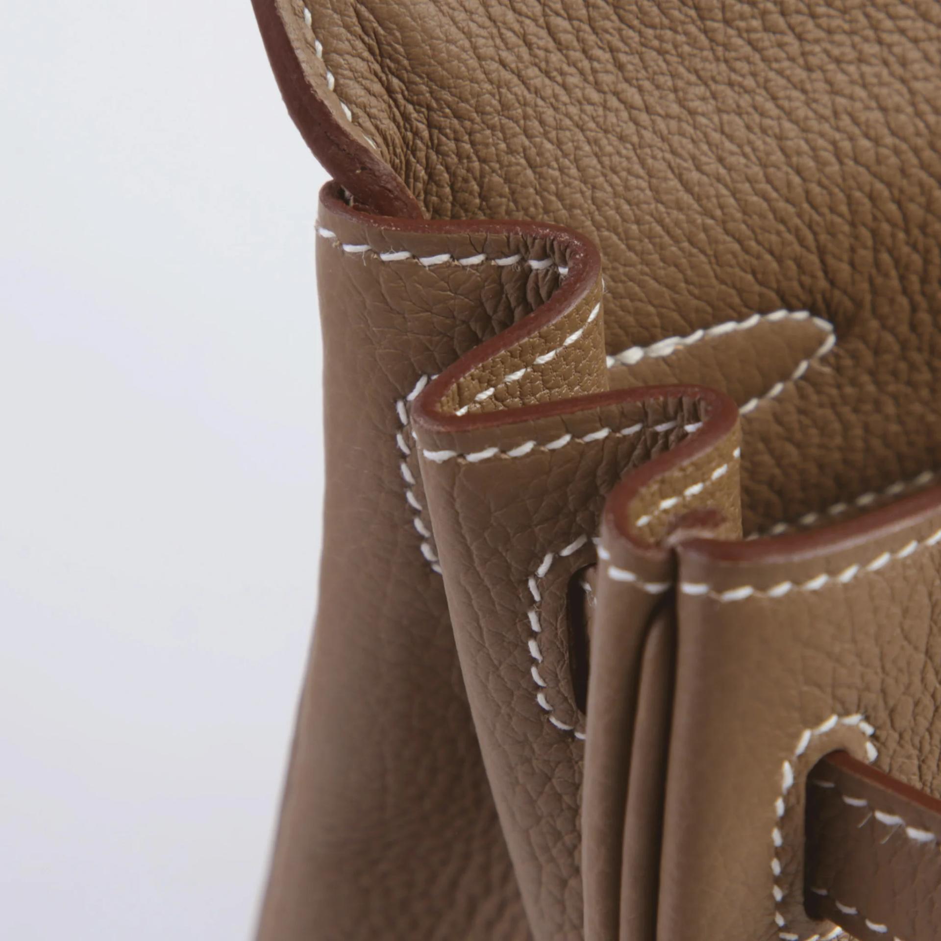 Brand New ( Rank N ) HERMÈS Kelly 25 Etoupe (18) Togo Palladium hardware G (2026) - 12