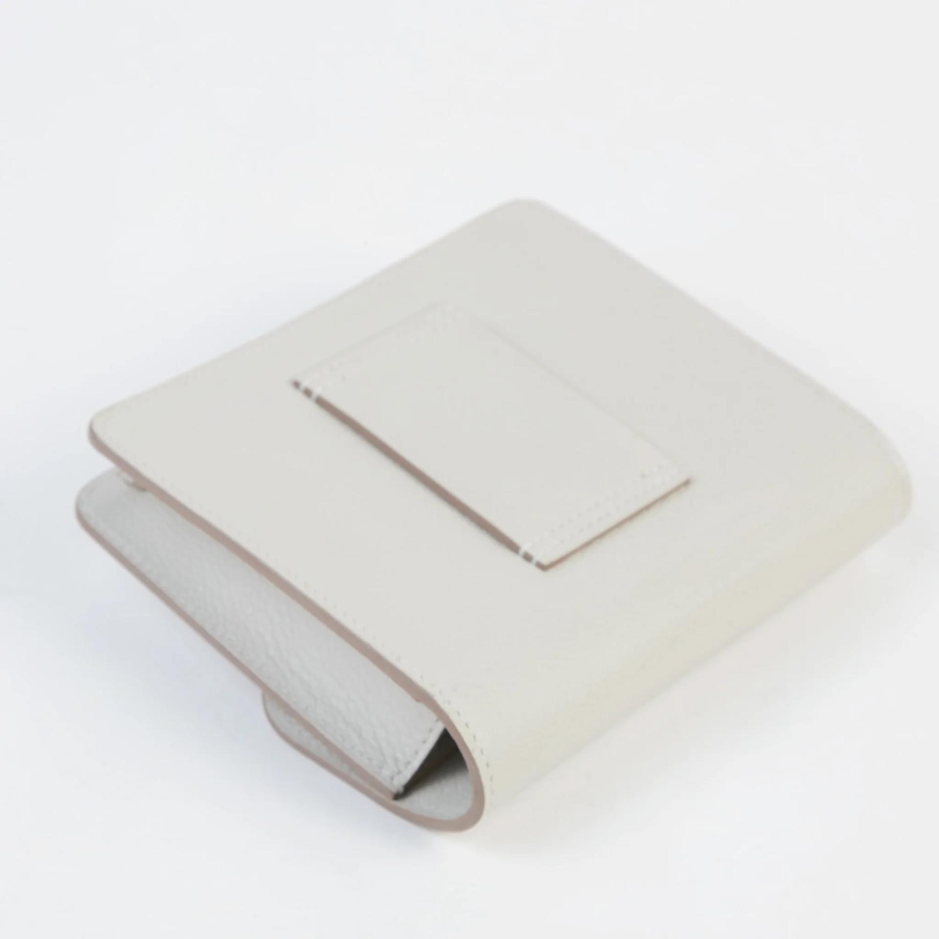 [未使用保存品] HERMÈS 爱马仕 Roulis Slim 钱包 80 Gris Perle 珍珠灰 Evercolor皮 香槟金扣 - 5