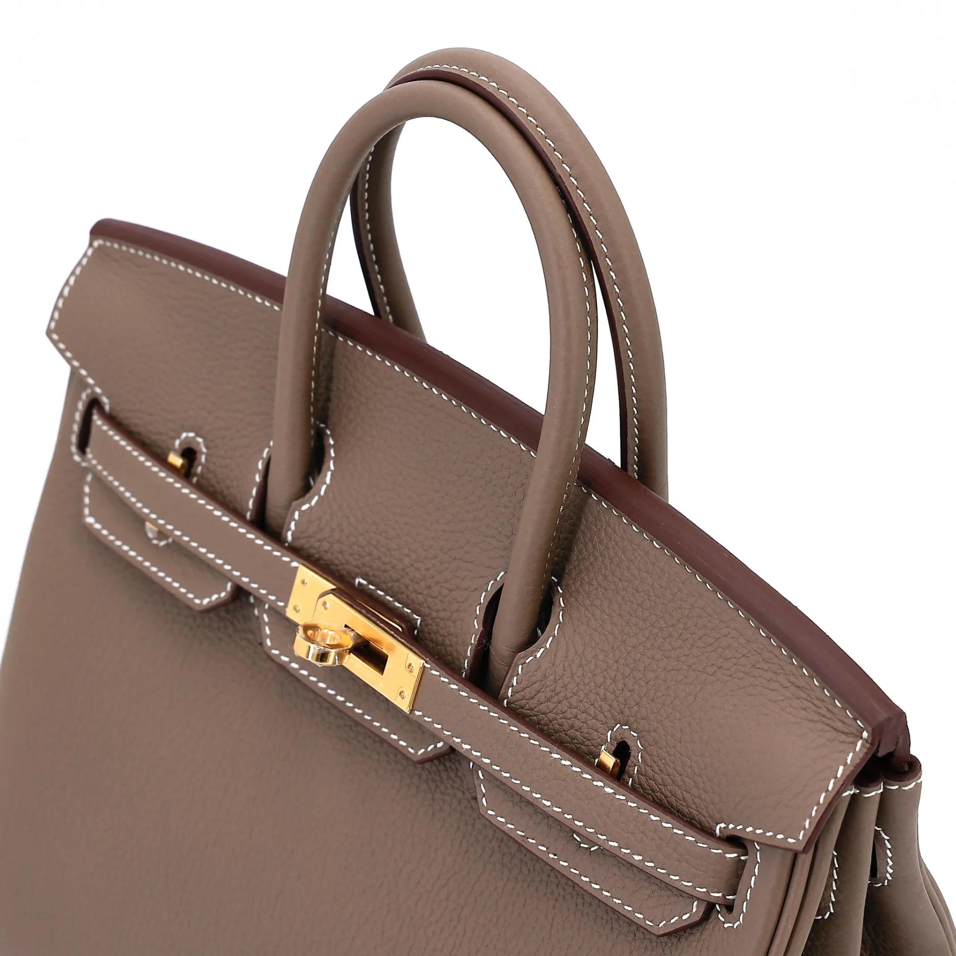 Brand New ( Rank N ) HERMÈS Birkin 25 Etoupe (18) Togo Gold hardware G (2026) - 3