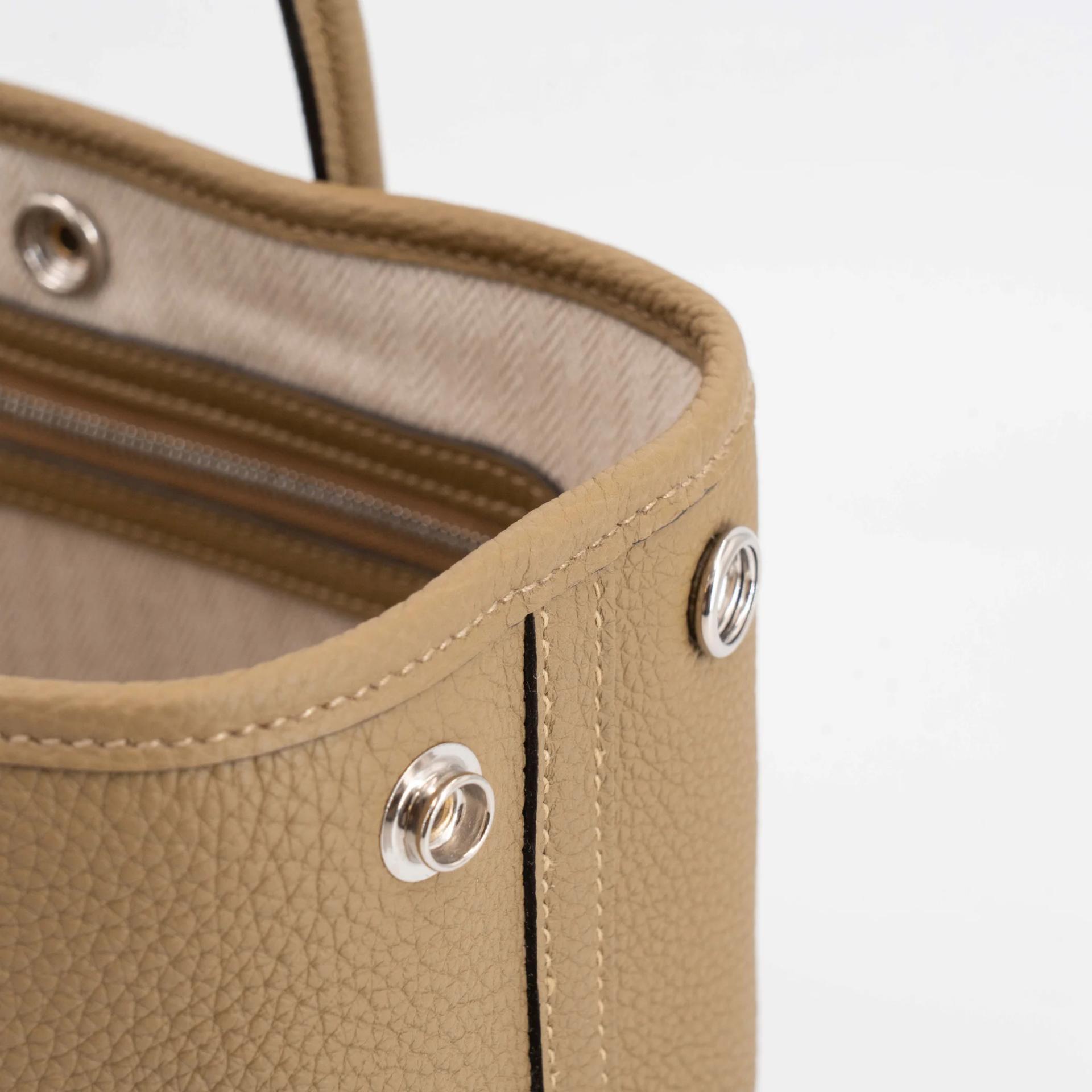 Brand New ( Rank N ) HERMÈS Neo Garden Party 23 Dune (2D) Negonda Palladium hardware G (2026) - 16