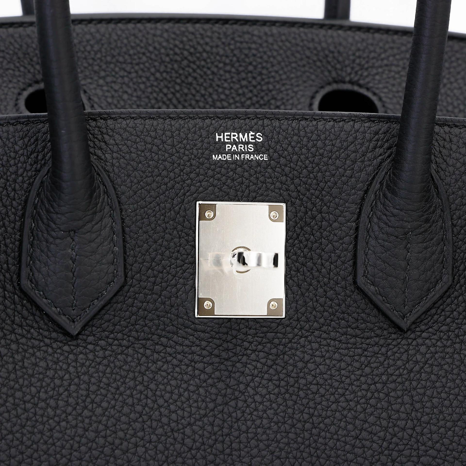 Unused ( Rank NS ) HERMÈS Birkin 30 Noir (89) Togo Palladium hardware B (2023) - 10
