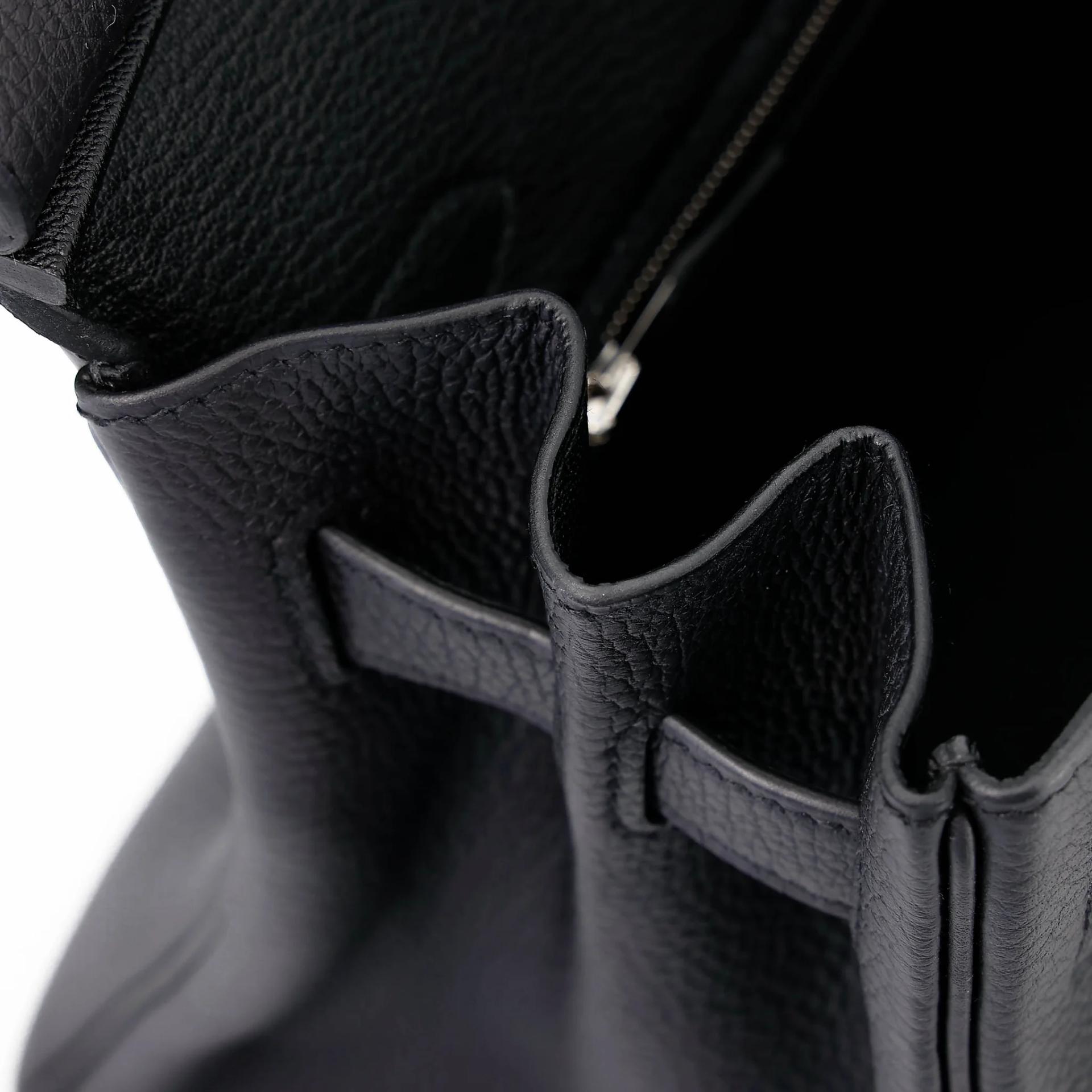Unused ( Rank NS ) HERMÈS Birkin 30 Noir (89) Togo Palladium hardware B (2023) - 14