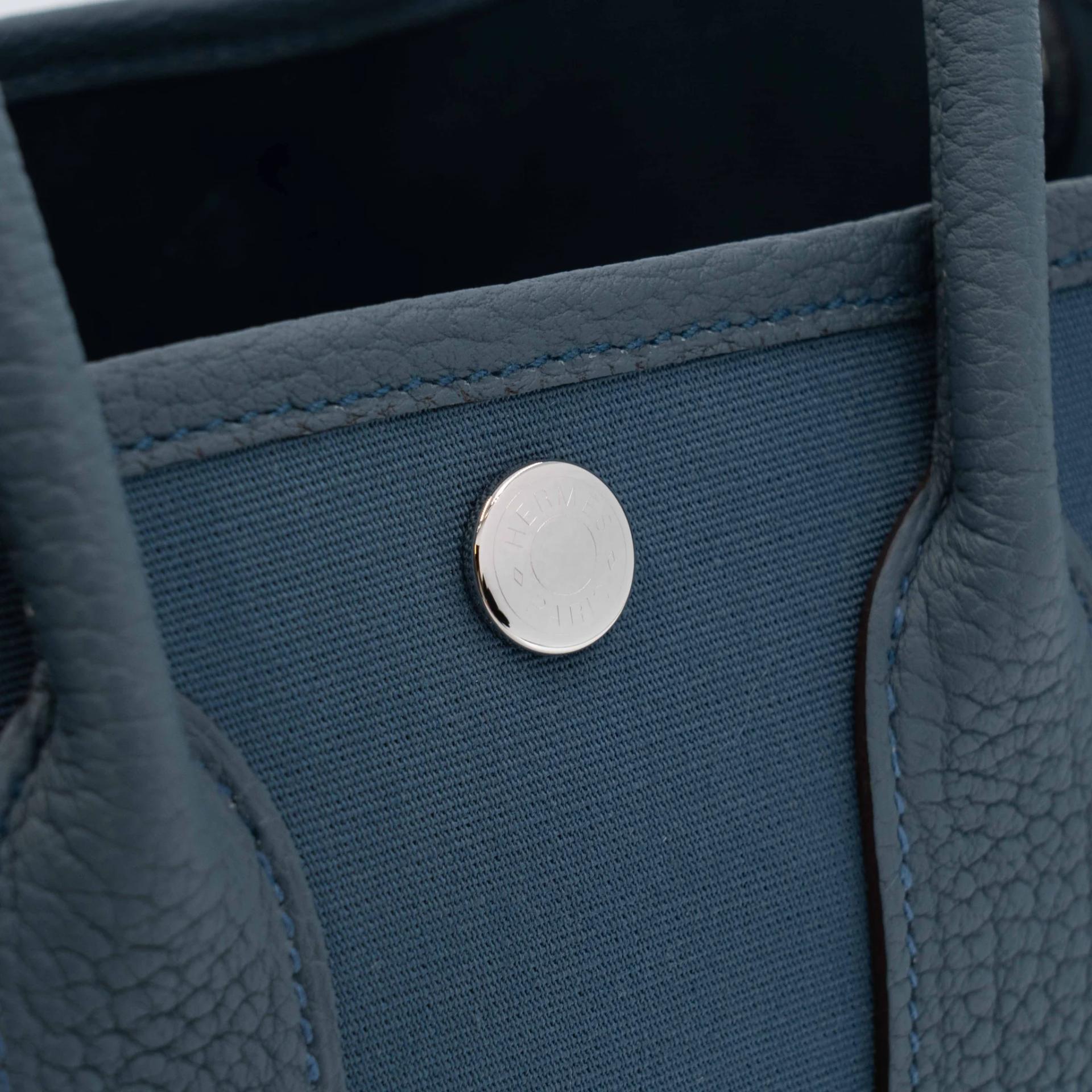 ランク N 新品 HERMÈS エルメス ネオガーデンパーティ ブルートンペット (N7) トワルゴエラン ネゴンダ シルバー金具 G刻印 (2026) - 6