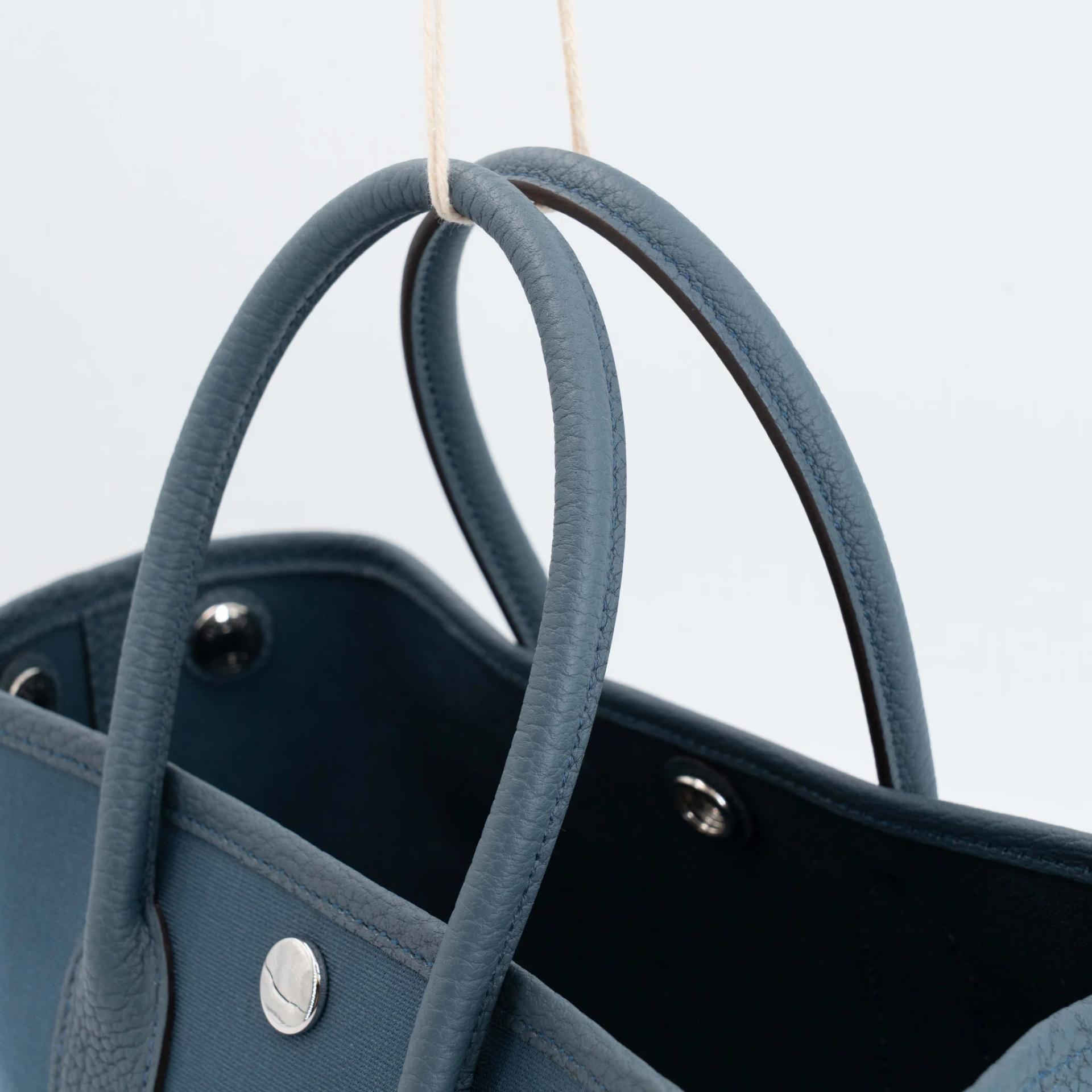 ランク N 新品 HERMÈS エルメス ネオガーデンパーティ ブルートンペット (N7) トワルゴエラン ネゴンダ シルバー金具 G刻印 (2026) - 3