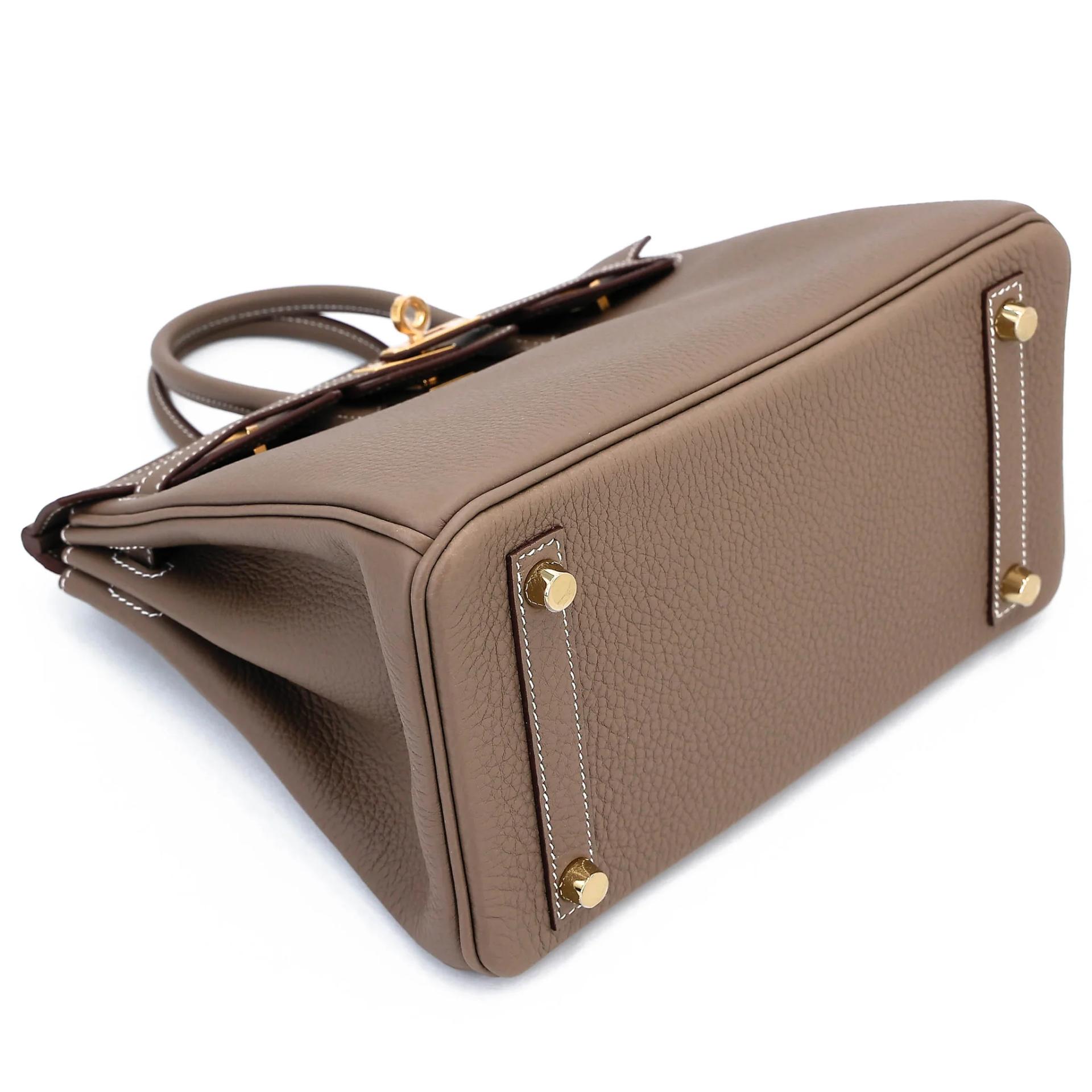 Brand New ( Rank N ) HERMÈS Birkin 25 Etoupe (18) Togo Gold hardware G (2026) - 5