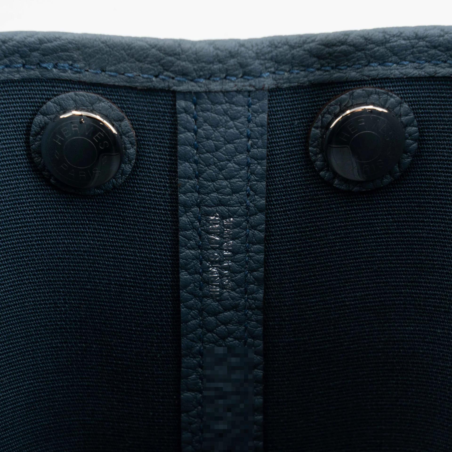 ランク N 新品 HERMÈS エルメス ネオガーデンパーティ ブルートンペット (N7) トワルゴエラン ネゴンダ シルバー金具 G刻印 (2026) - 13