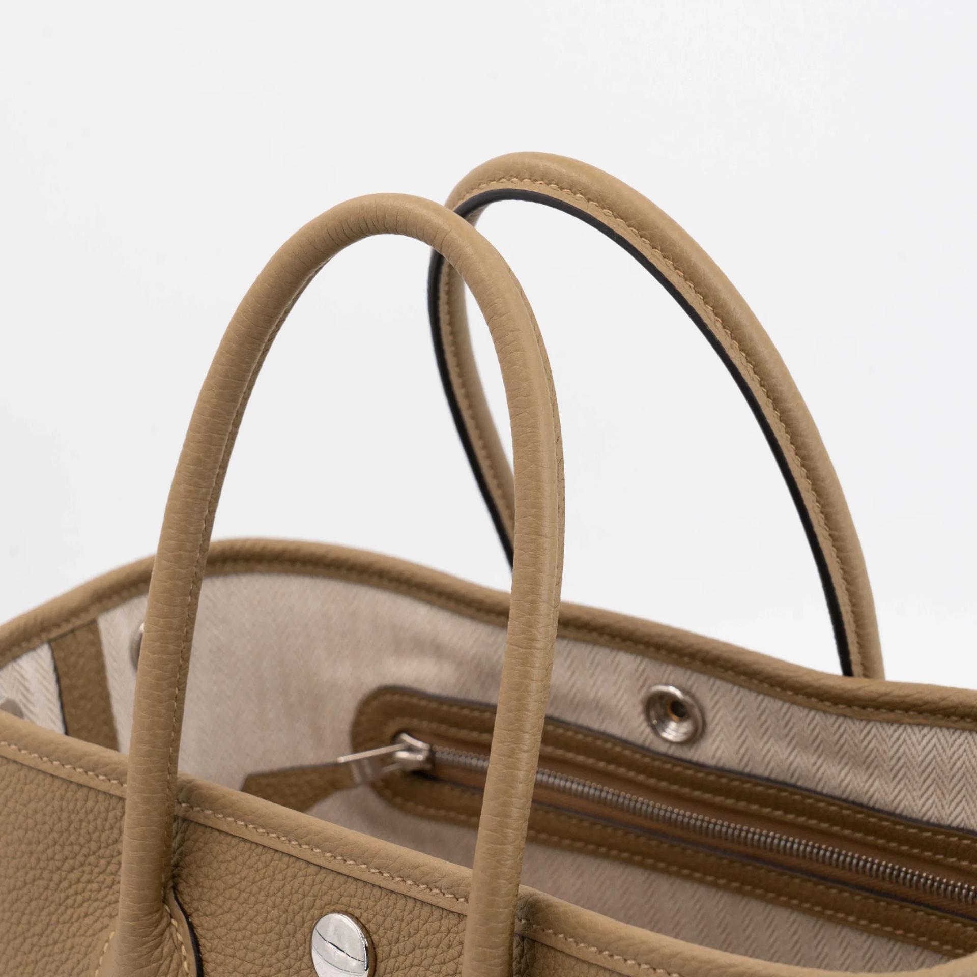 Brand New ( Rank N ) HERMÈS Neo Garden Party 23 Dune (2D) Negonda Palladium hardware G (2026) - 3