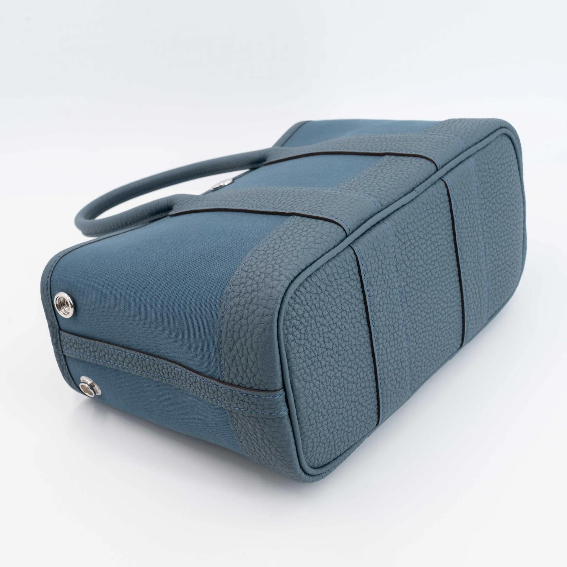 ランク N 新品 HERMÈS エルメス ネオガーデンパーティ ブルートンペット (N7) トワルゴエラン ネゴンダ シルバー金具 G刻印 (2026) - 8