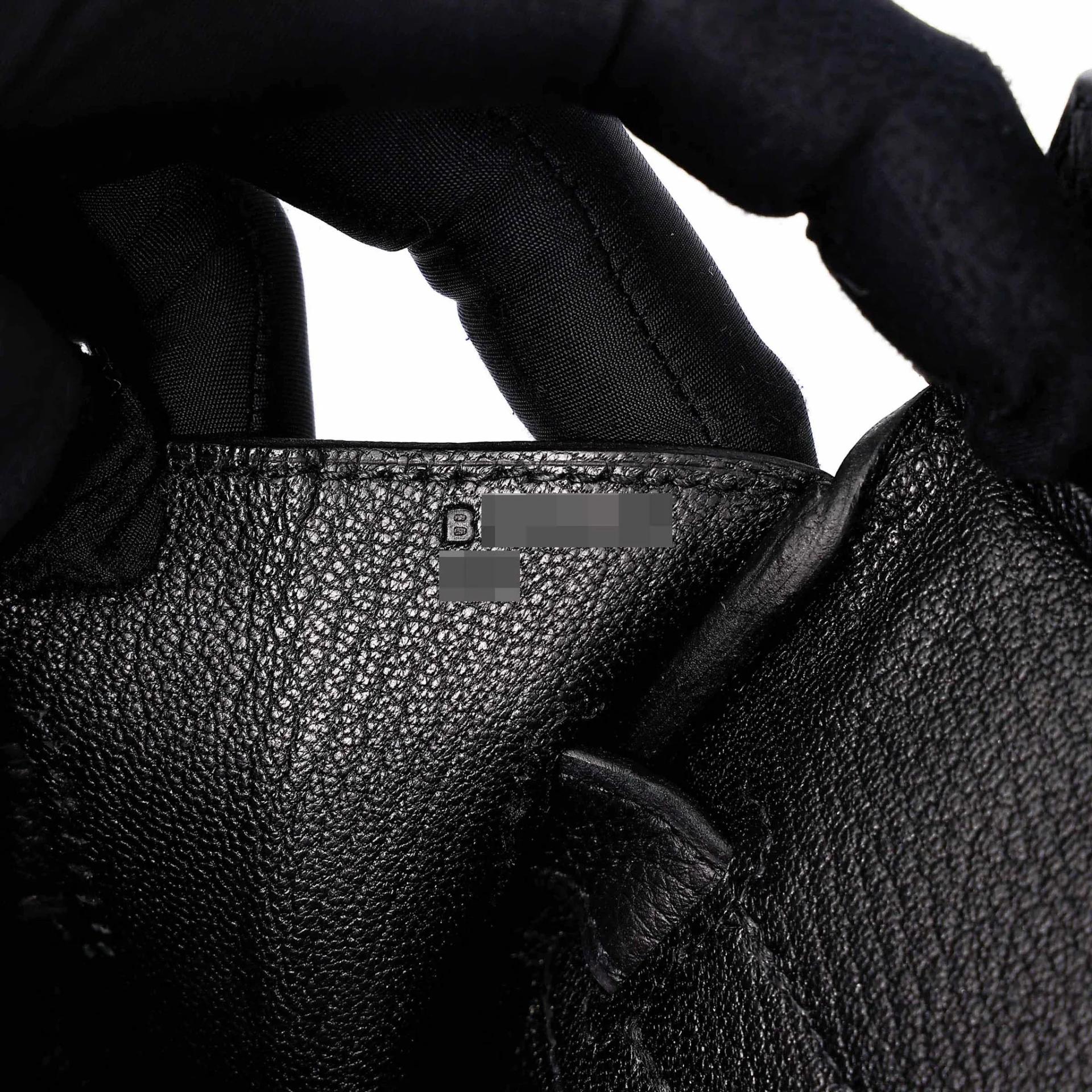 Unused ( Rank NS ) HERMÈS Birkin 30 Noir (89) Togo Palladium hardware B (2023) - 12