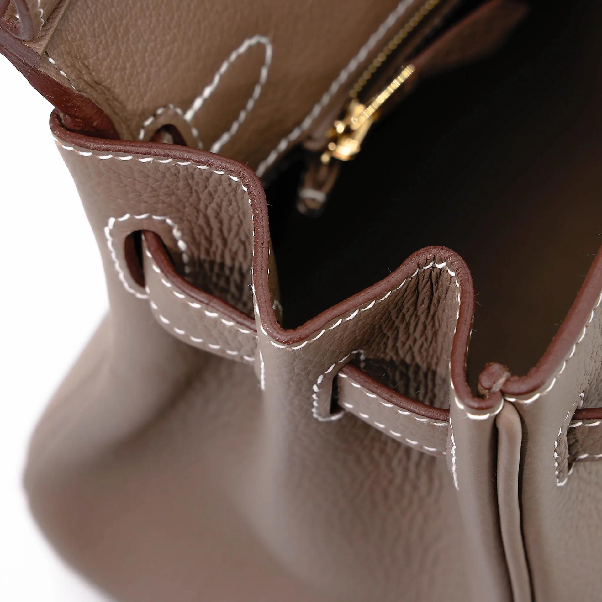 Brand New ( Rank N ) HERMÈS Birkin 25 Etoupe (18) Togo Gold hardware G (2026) - 14