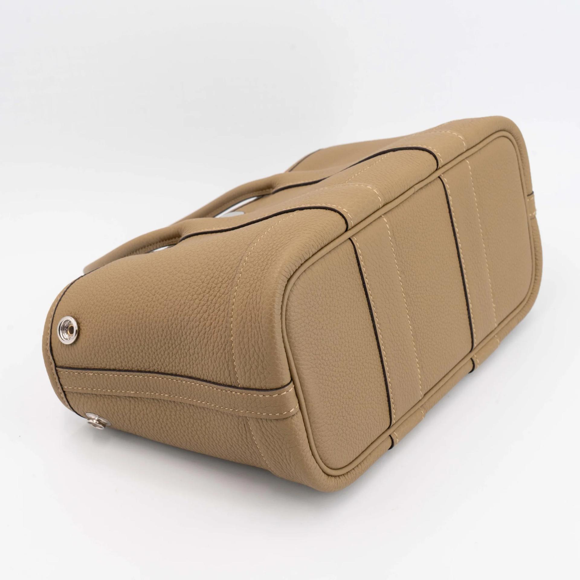 Brand New ( Rank N ) HERMÈS Neo Garden Party 23 Dune (2D) Negonda Palladium hardware G (2026) - 7