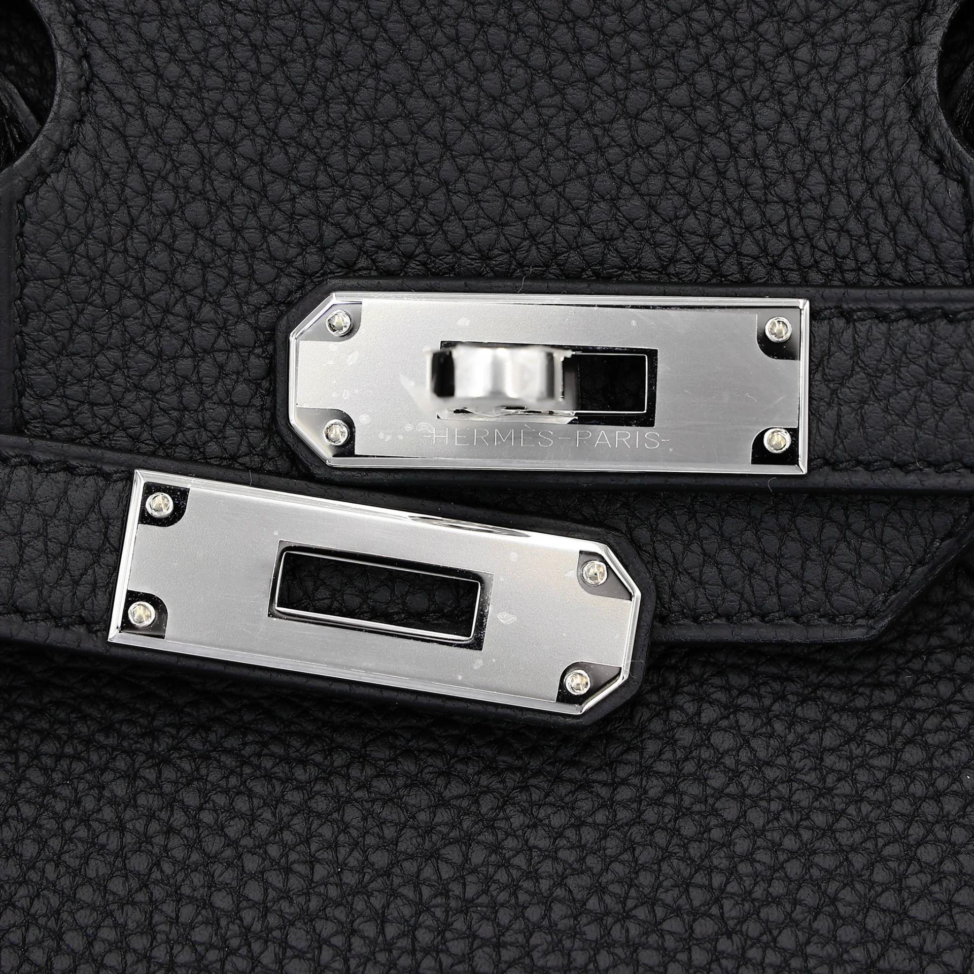 Unused ( Rank NS ) HERMÈS Birkin 30 Noir (89) Togo Palladium hardware B (2023) - 8
