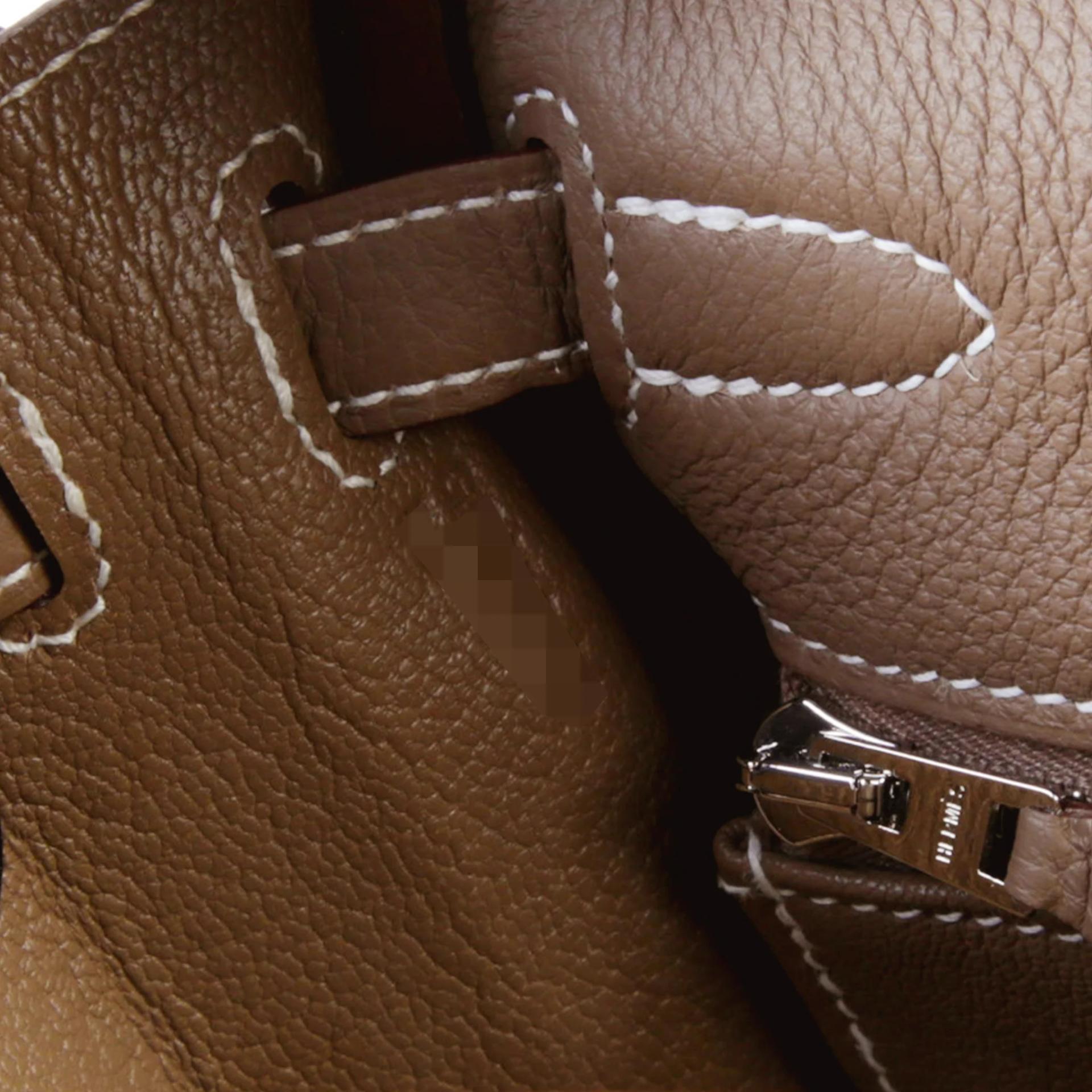 Brand New ( Rank N ) HERMÈS Kelly 25 Etoupe (18) Togo Palladium hardware G (2026) - 13