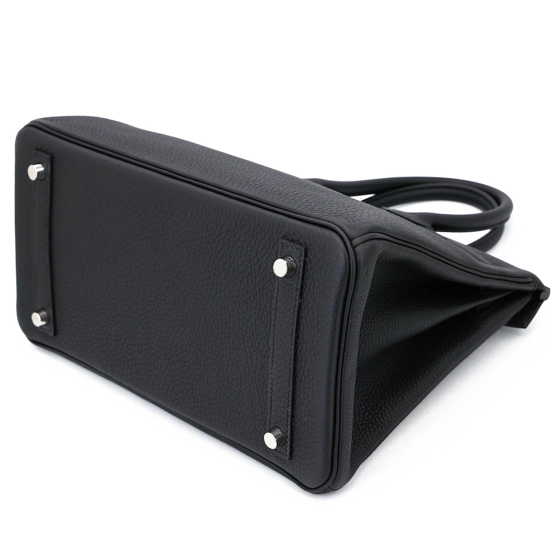 Unused ( Rank NS ) HERMÈS Birkin 30 Noir (89) Togo Palladium hardware B (2023) - 6