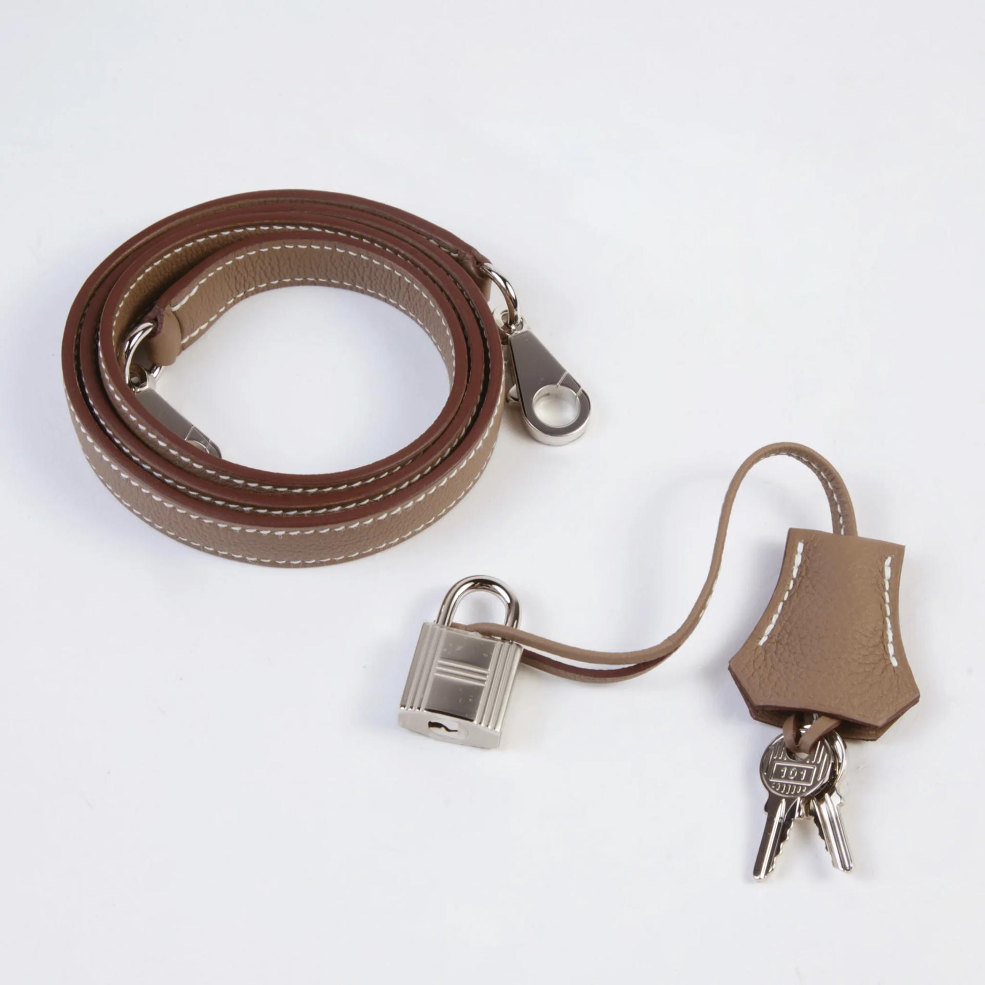 Brand New ( Rank N ) HERMÈS Kelly 25 Etoupe (18) Togo Palladium hardware G (2026) - 14
