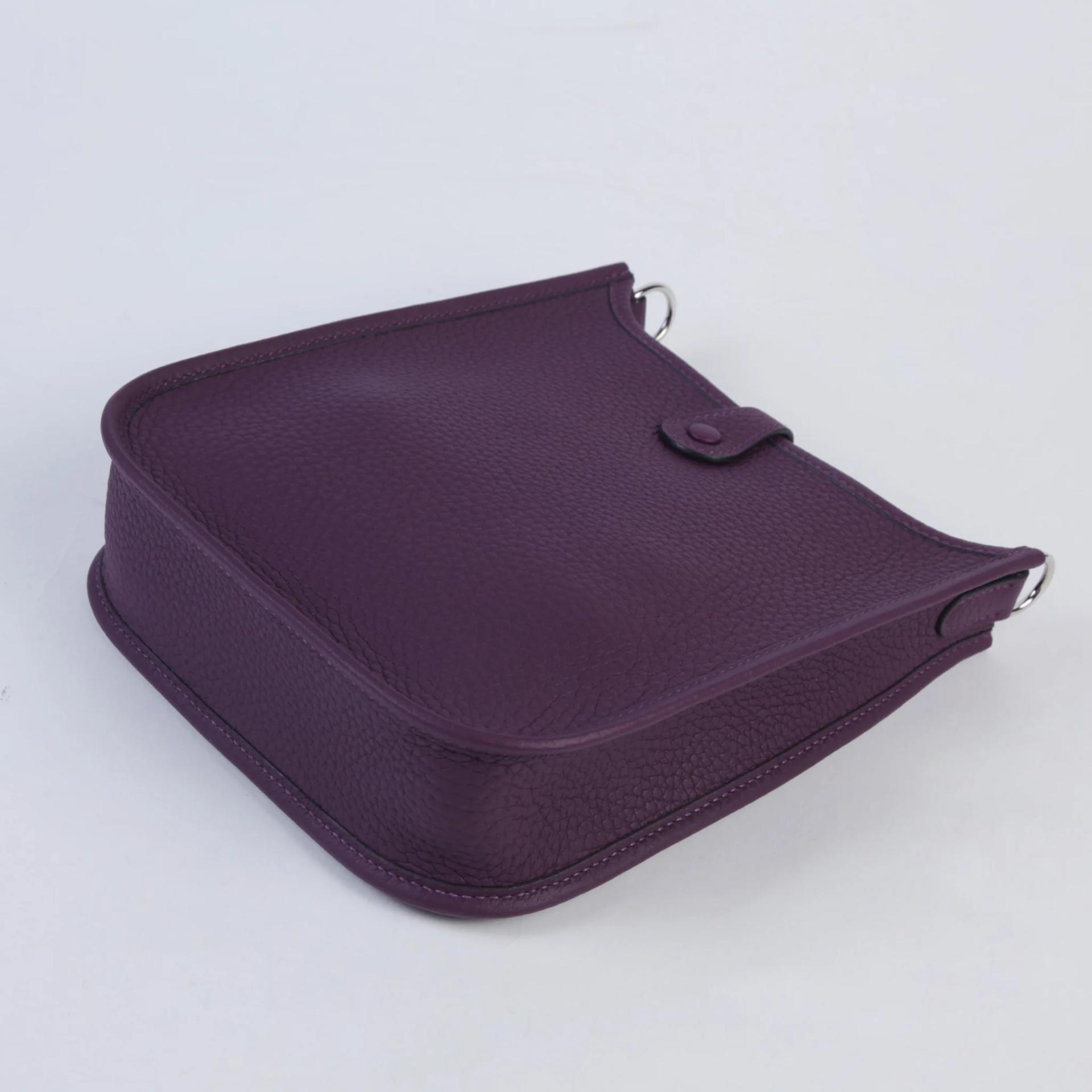 ランク NS 未使用品 HERMÈS エルメス エブリンTPM バンドリエール112cm カシス (N5) トリヨン シルバー金具 W刻印 (2024) - 6