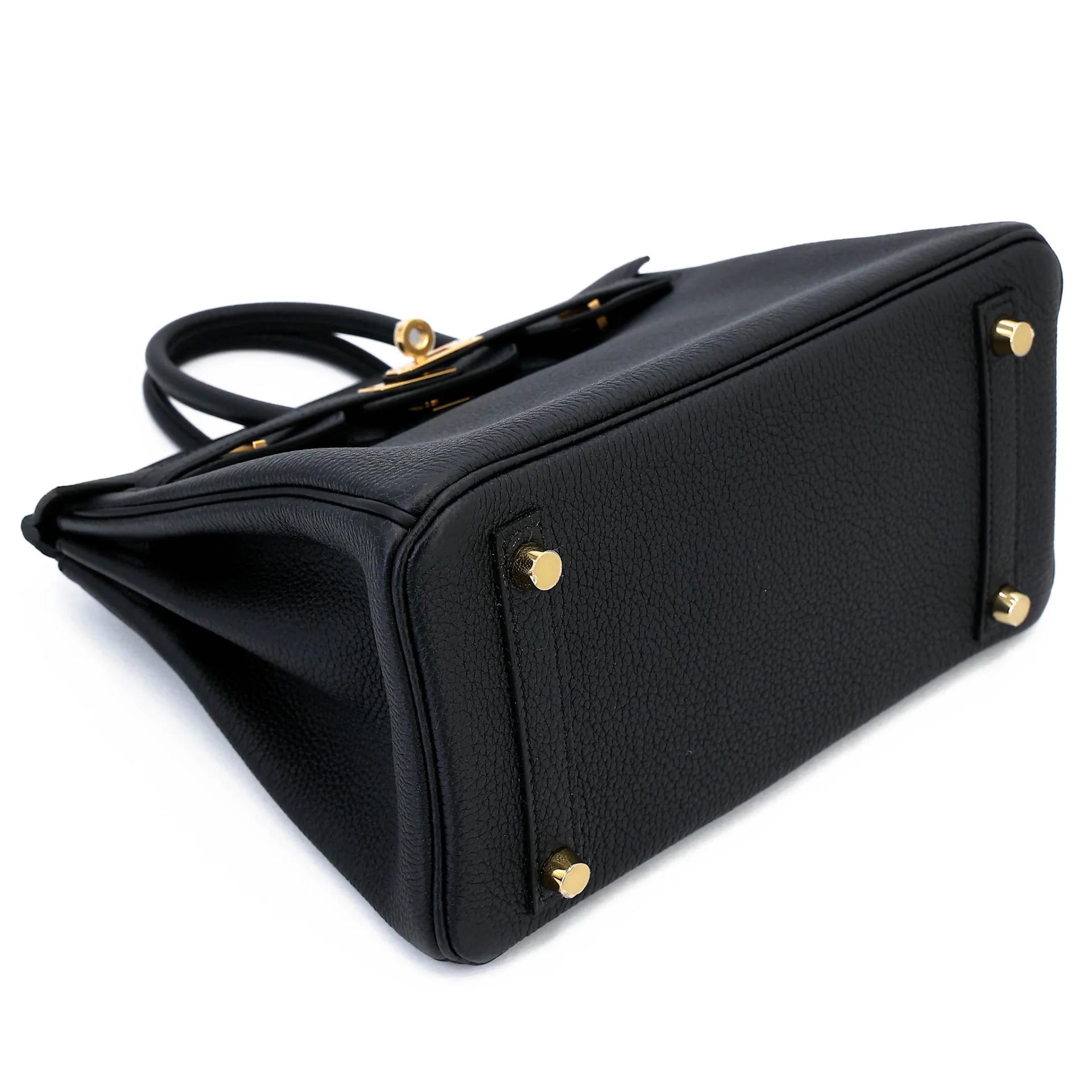 Brand New ( Rank N ) HERMÈS Birkin 25 Noir (89) Togo Gold hardware K (2025) - 5