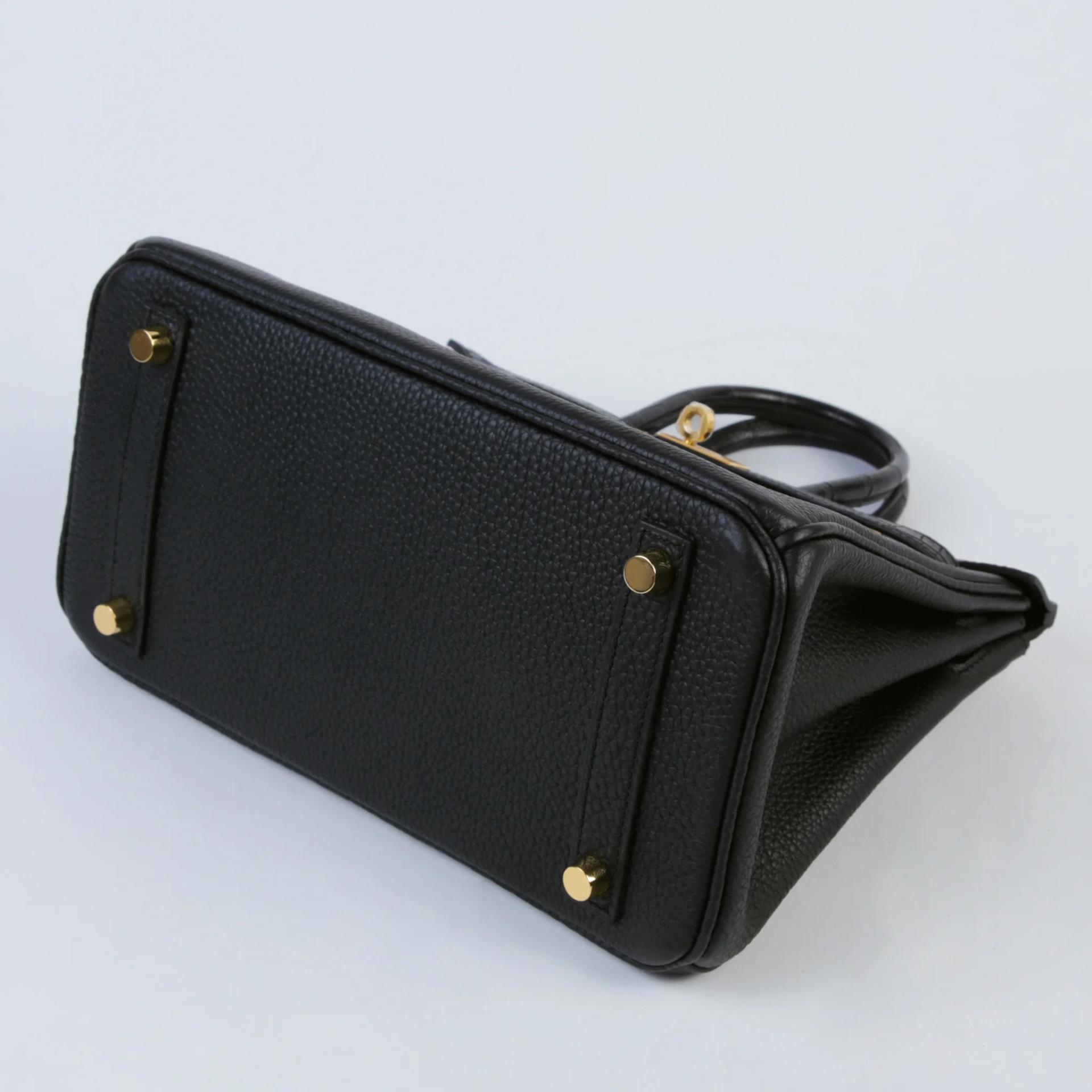 Brand New ( Rank N ) HERMÈS Birkin 25 Touch Noir (89) Matte Alligator Togo Gold hardware K (2025) - 5
