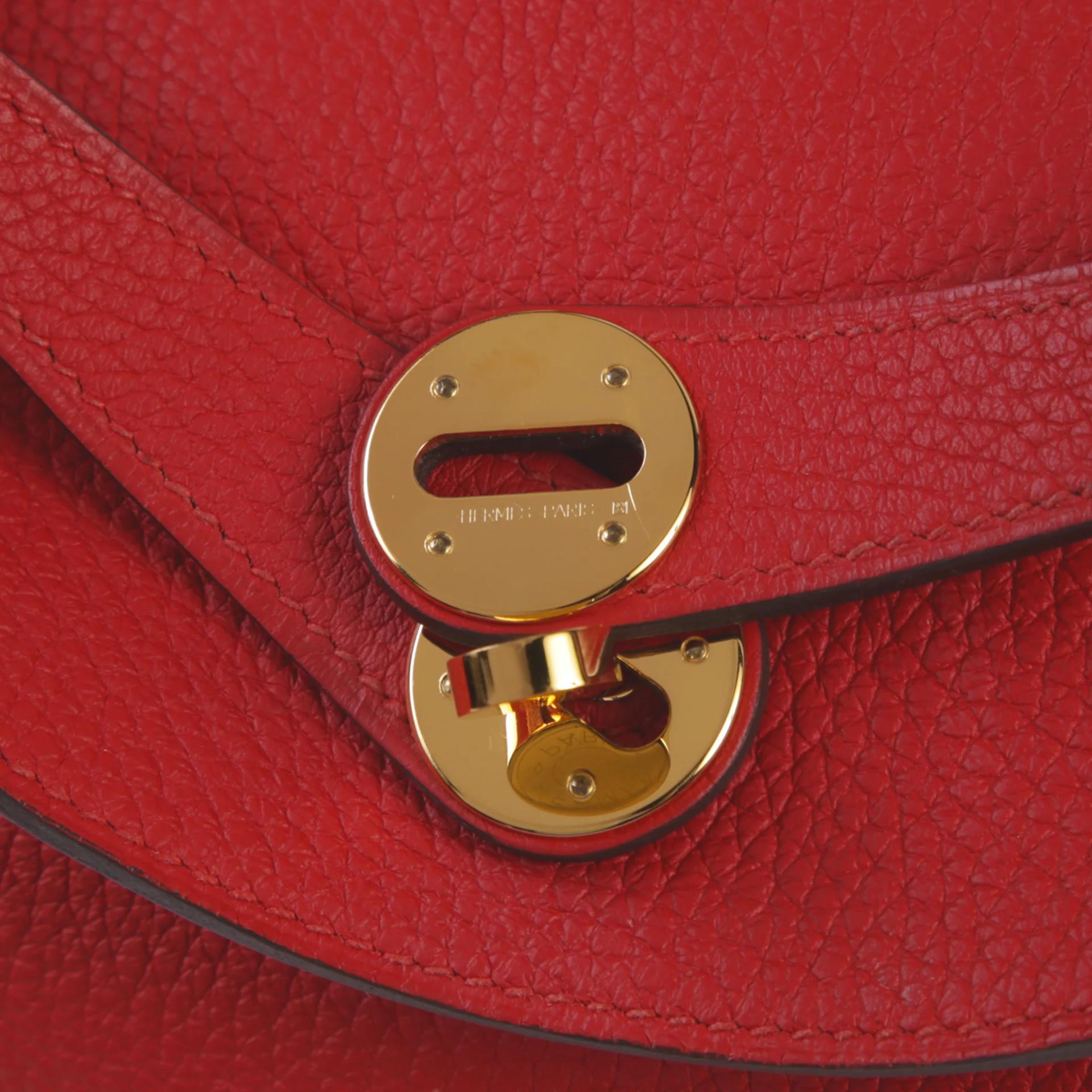 ランク A HERMÈS エルメス リンディ 30 ルージュクー (S3) トリヨン ゴールド金具 Z刻印 (2021) - 8