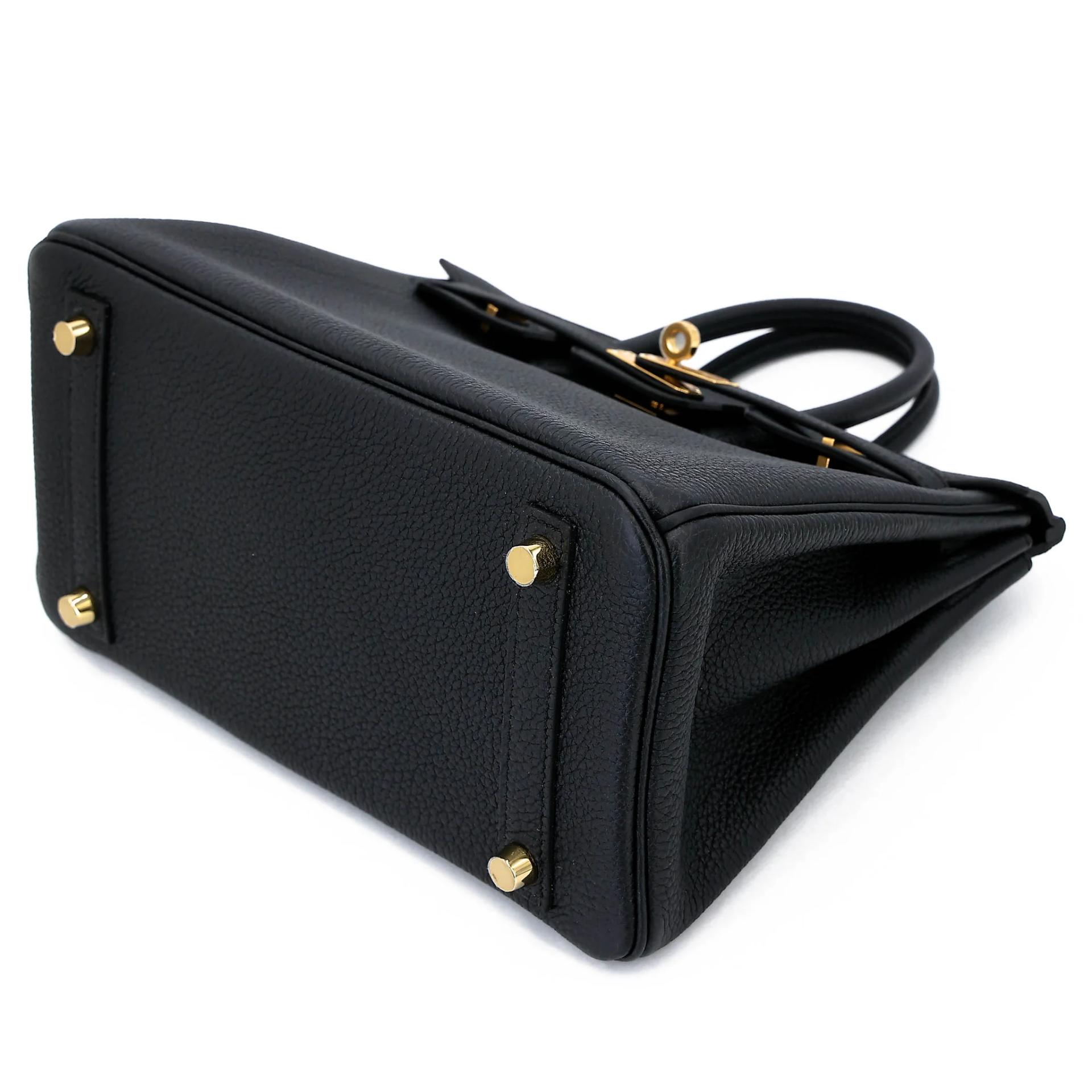Brand New ( Rank N ) HERMÈS Birkin 25 Noir (89) Togo Gold hardware K (2025) - 4