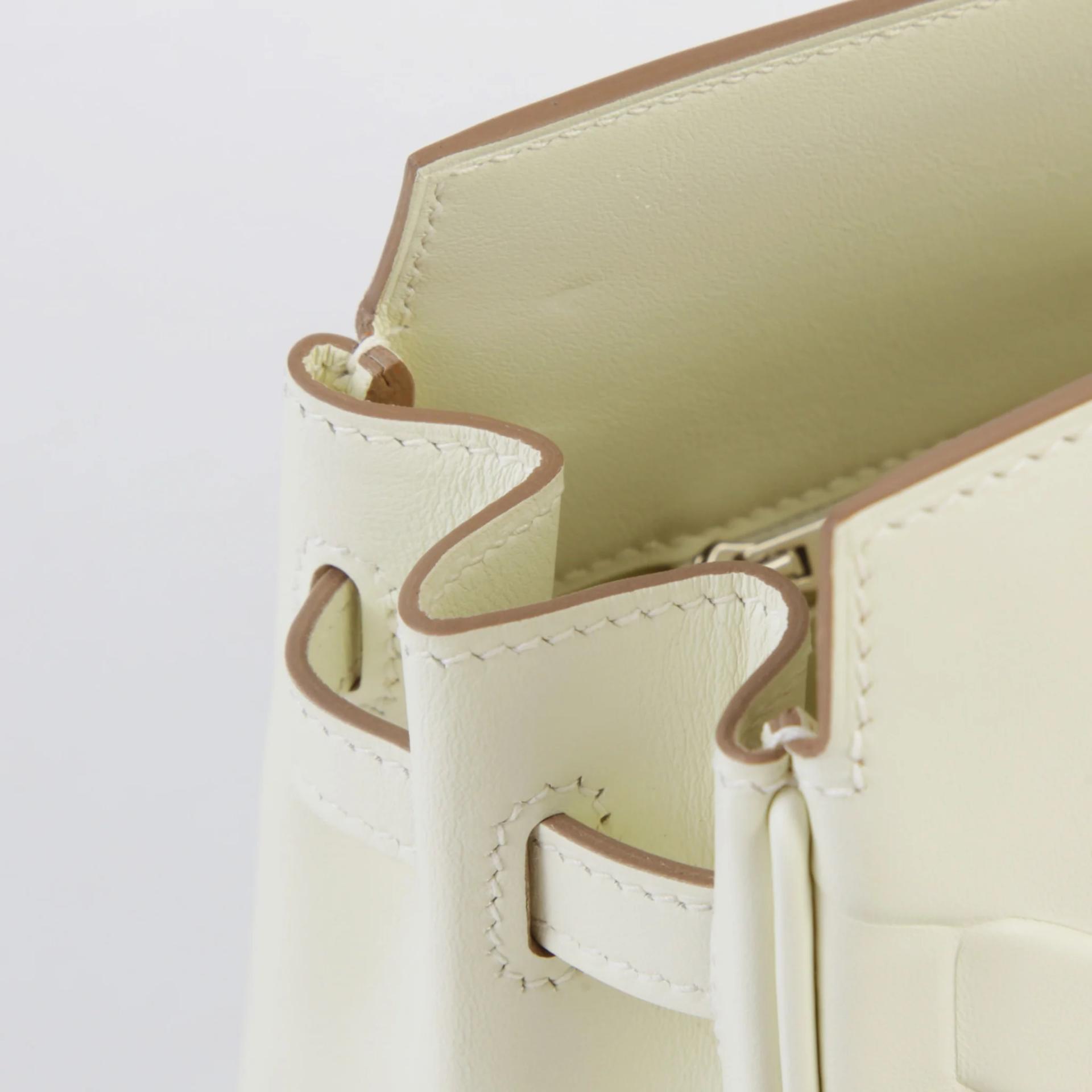 ランク NS 未使用品 HERMÈS エルメス 限定品 バーキン25 シャドー マッシュルーム (0T) スイフト シルバー金具 B刻印 (2023) - 12
