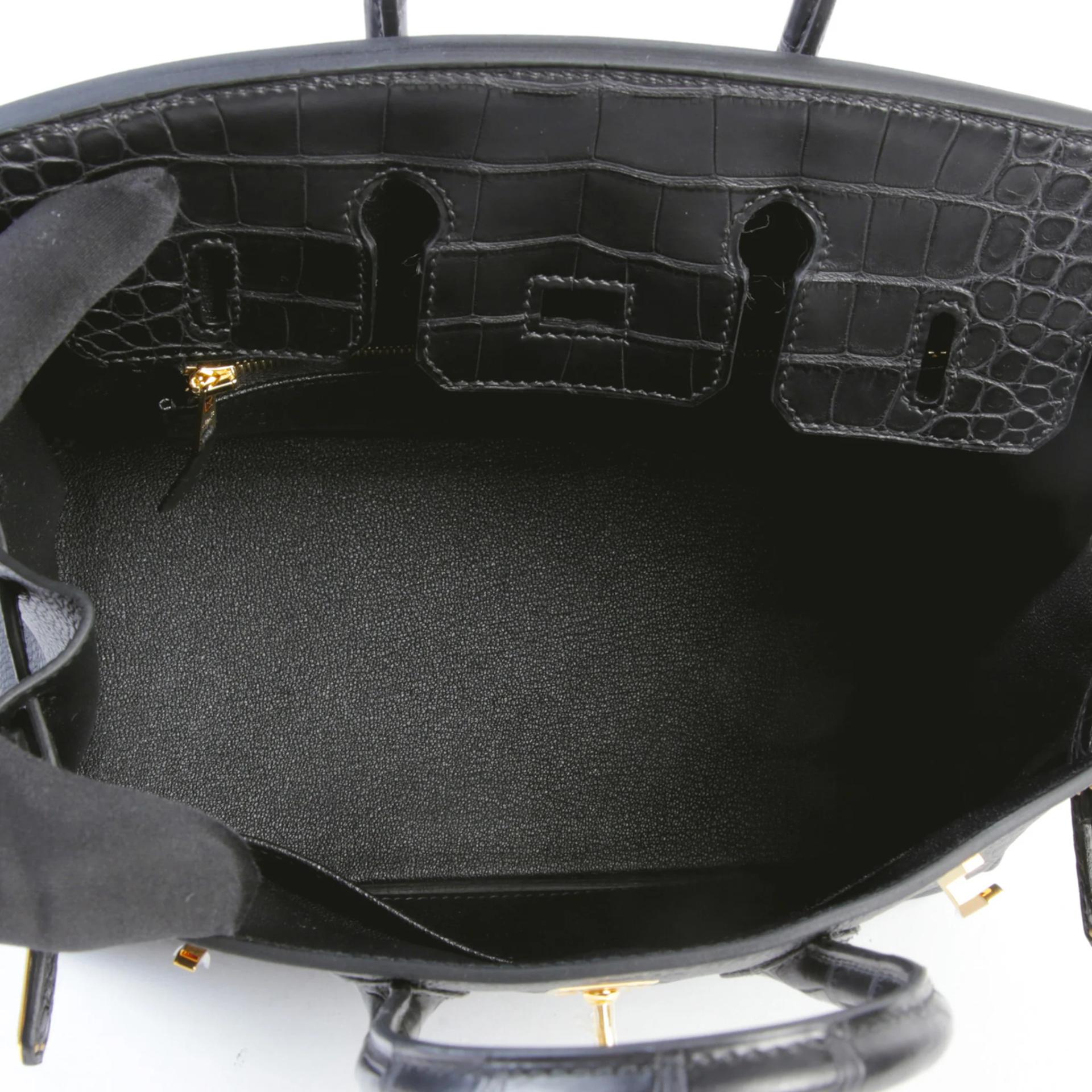 Brand New ( Rank N ) HERMÈS Birkin 25 Touch Noir (89) Matte Alligator Togo Gold hardware K (2025) - 10