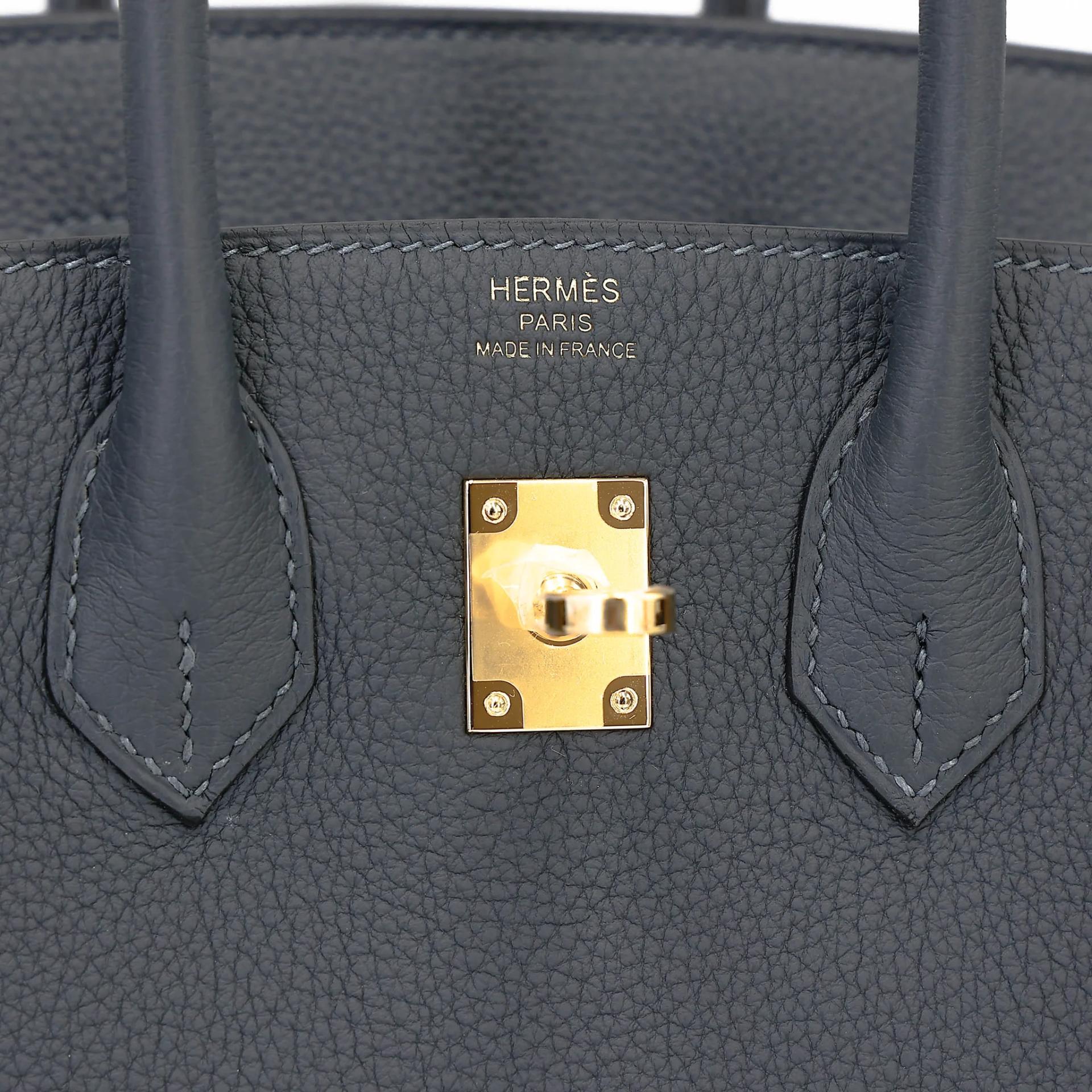 Brand New ( Rank N ) HERMÈS Birkin 25 Gris misty (H0) Togo Gold hardware G (2026) - 10
