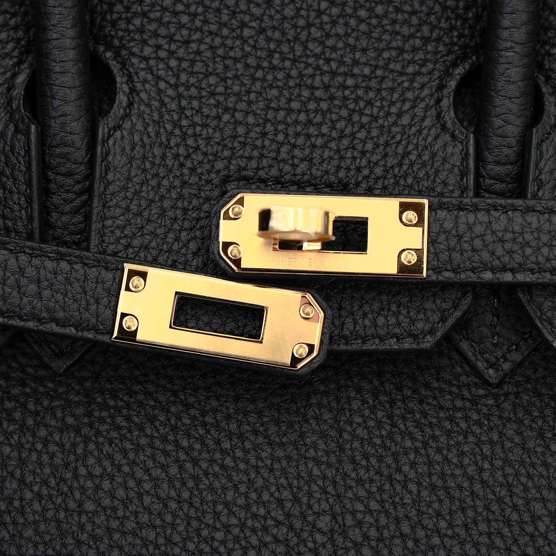 Brand New ( Rank N ) HERMÈS Birkin 25 Noir (89) Togo Gold hardware K (2025) - 8