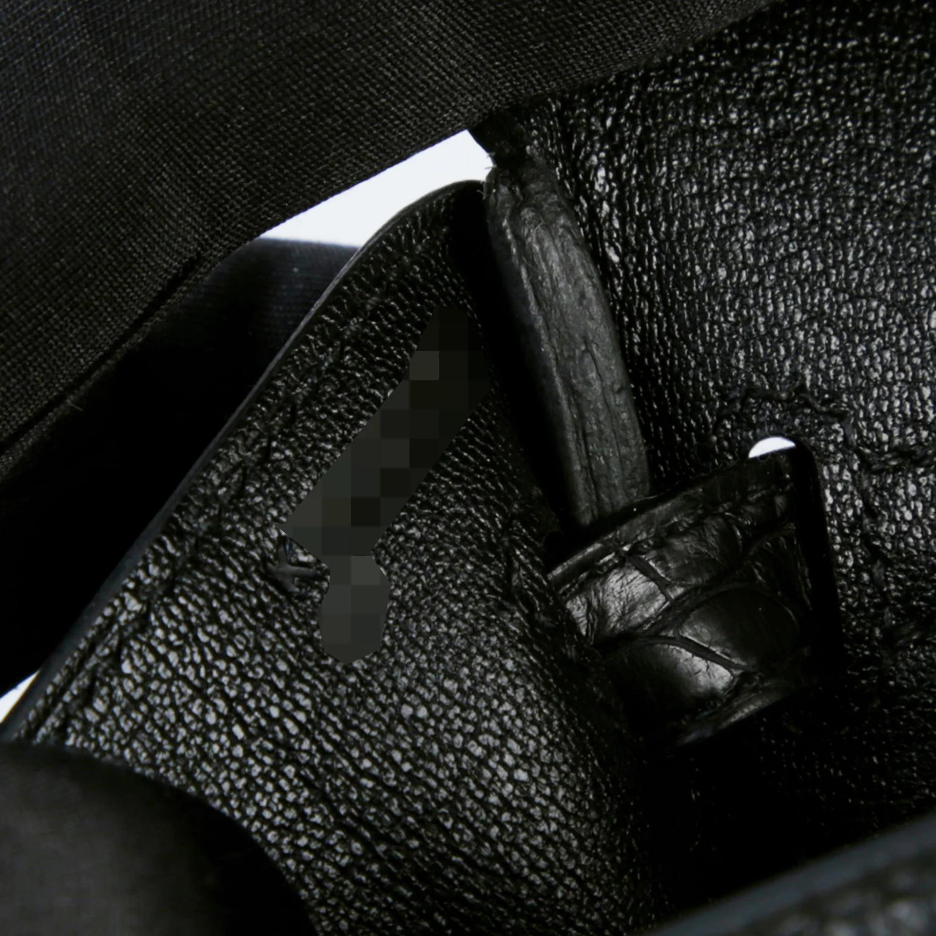 Brand New ( Rank N ) HERMÈS Birkin 25 Touch Noir (89) Matte Alligator Togo Gold hardware K (2025) - 13