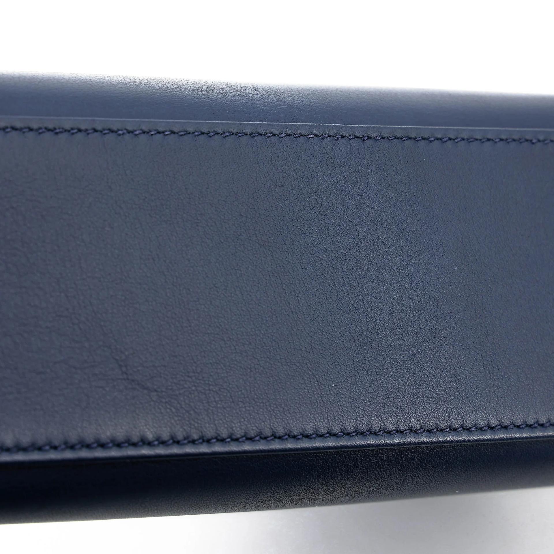 Very Good ( Rank A) HERMÈS Kelly Pochette Bleu Saphir (73) Swift Gold hardware Y (2020) - 8