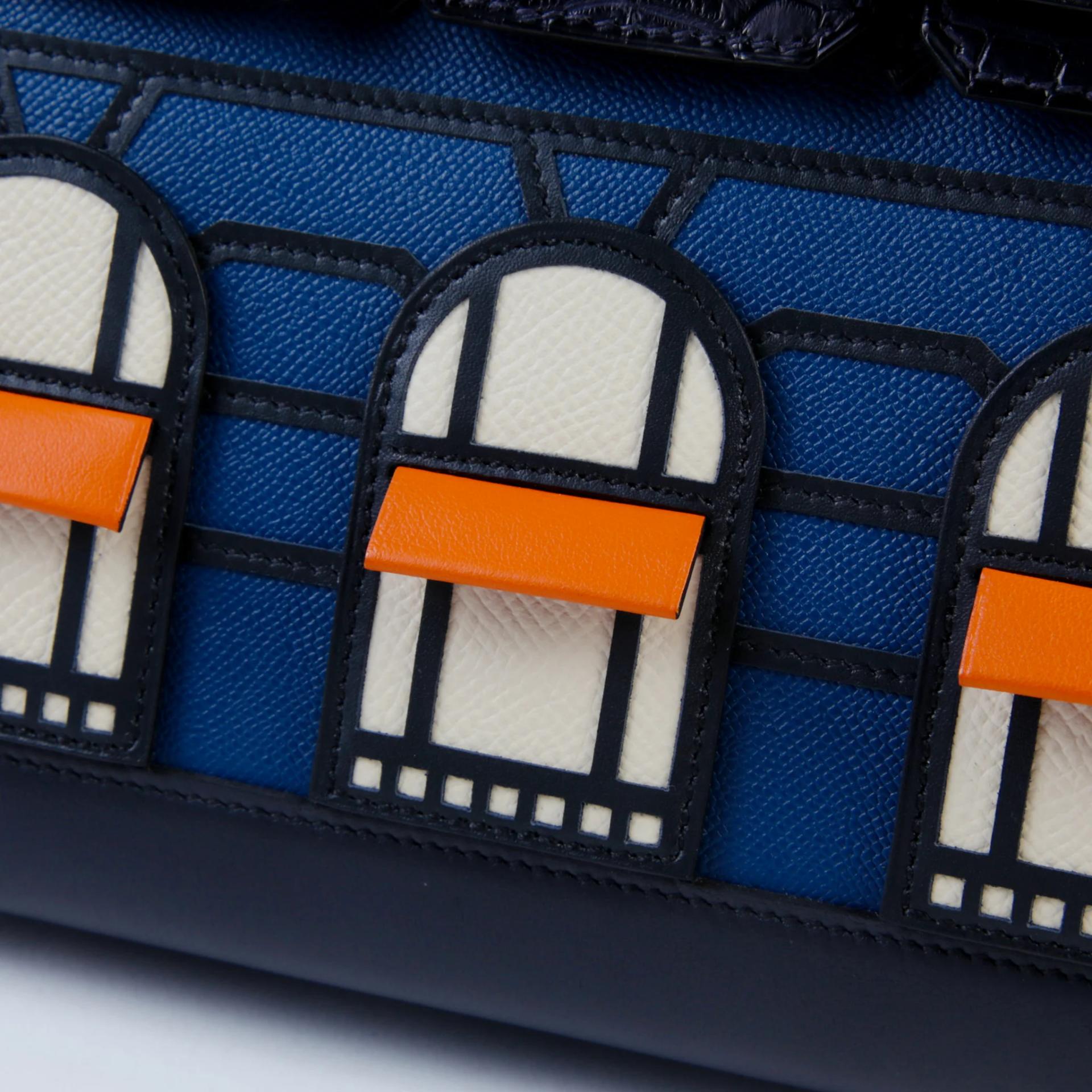 Excellent ( Rank SA ) HERMÈS Limited Edition Birkin Faubourg 20 Sellier Deep Blue (S4) Blue Marine (78) Madame Matte Alligator Palladium hardware D (2019) - 9