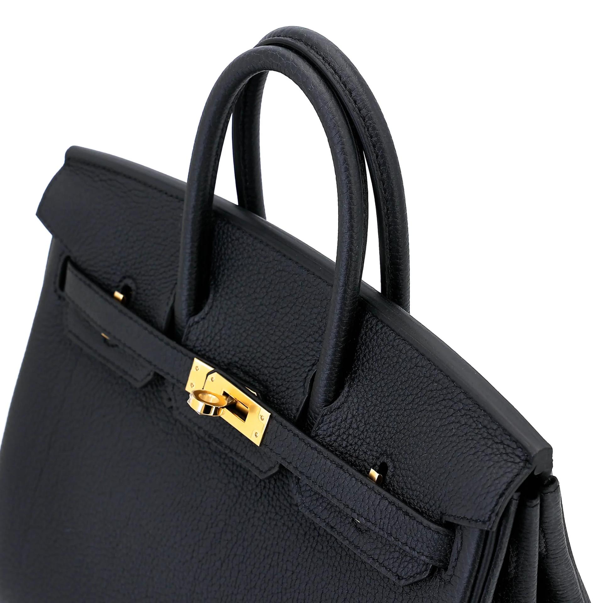 Brand New ( Rank N ) HERMÈS Birkin 25 Noir (89) Togo Gold hardware K (2025) - 3