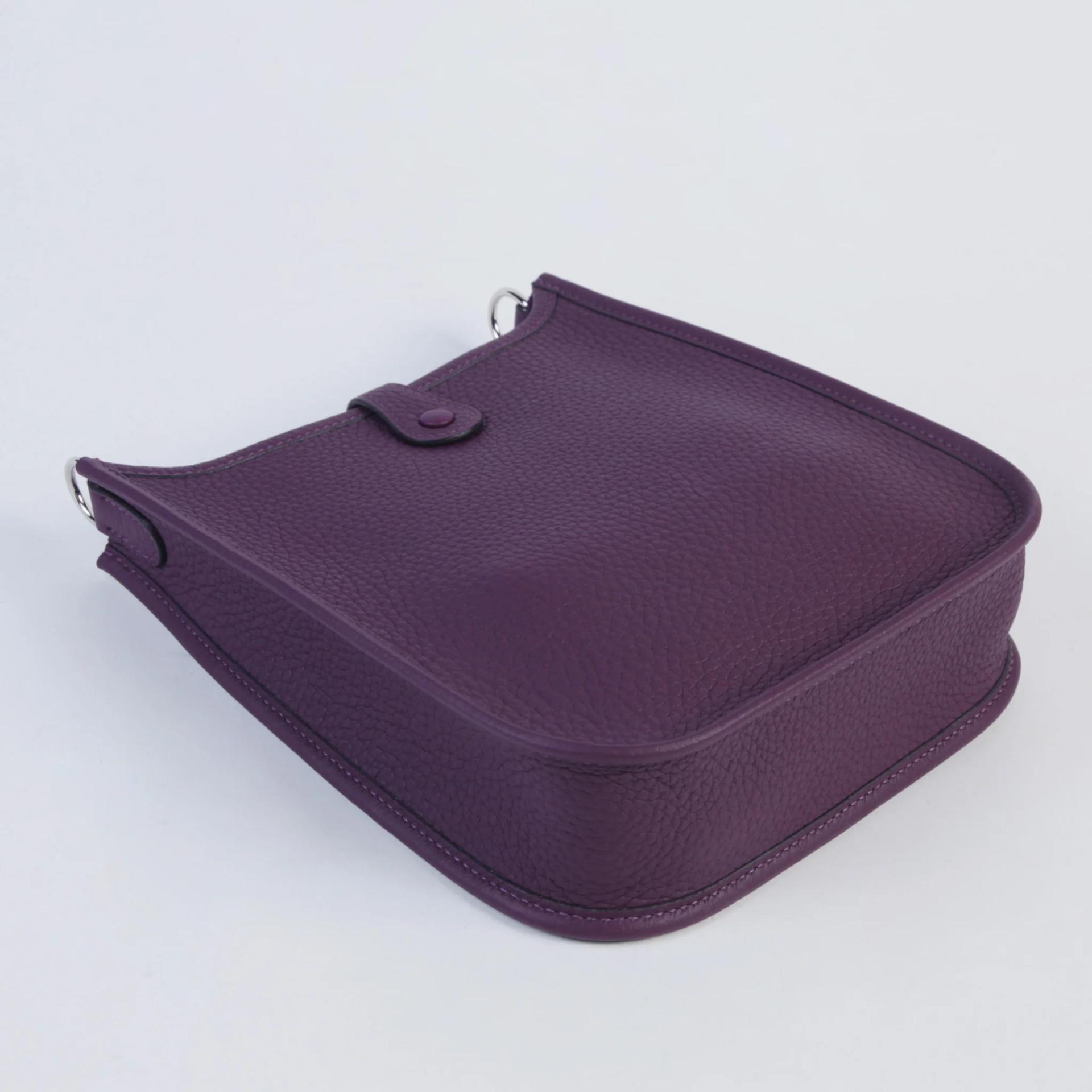 ランク NS 未使用品 HERMÈS エルメス エブリンTPM バンドリエール112cm カシス (N5) トリヨン シルバー金具 W刻印 (2024) - 5