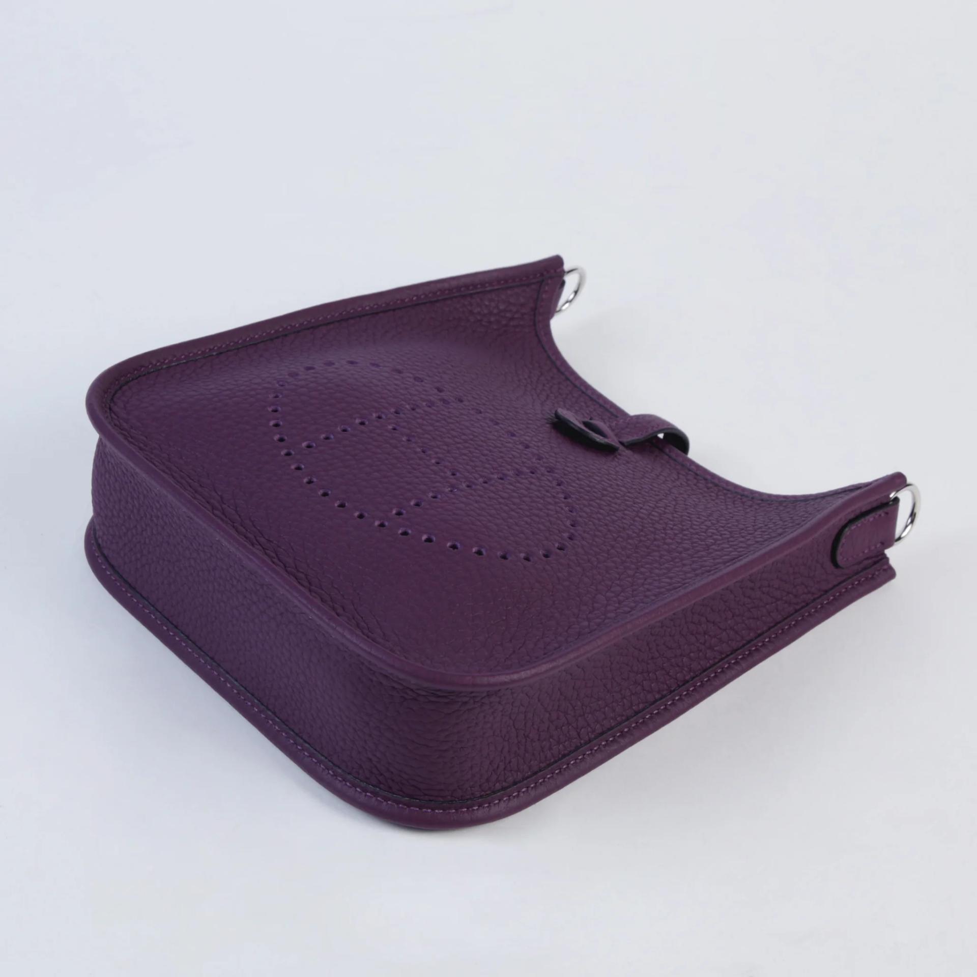 ランク NS 未使用品 HERMÈS エルメス エブリンTPM バンドリエール112cm カシス (N5) トリヨン シルバー金具 W刻印 (2024) - 4