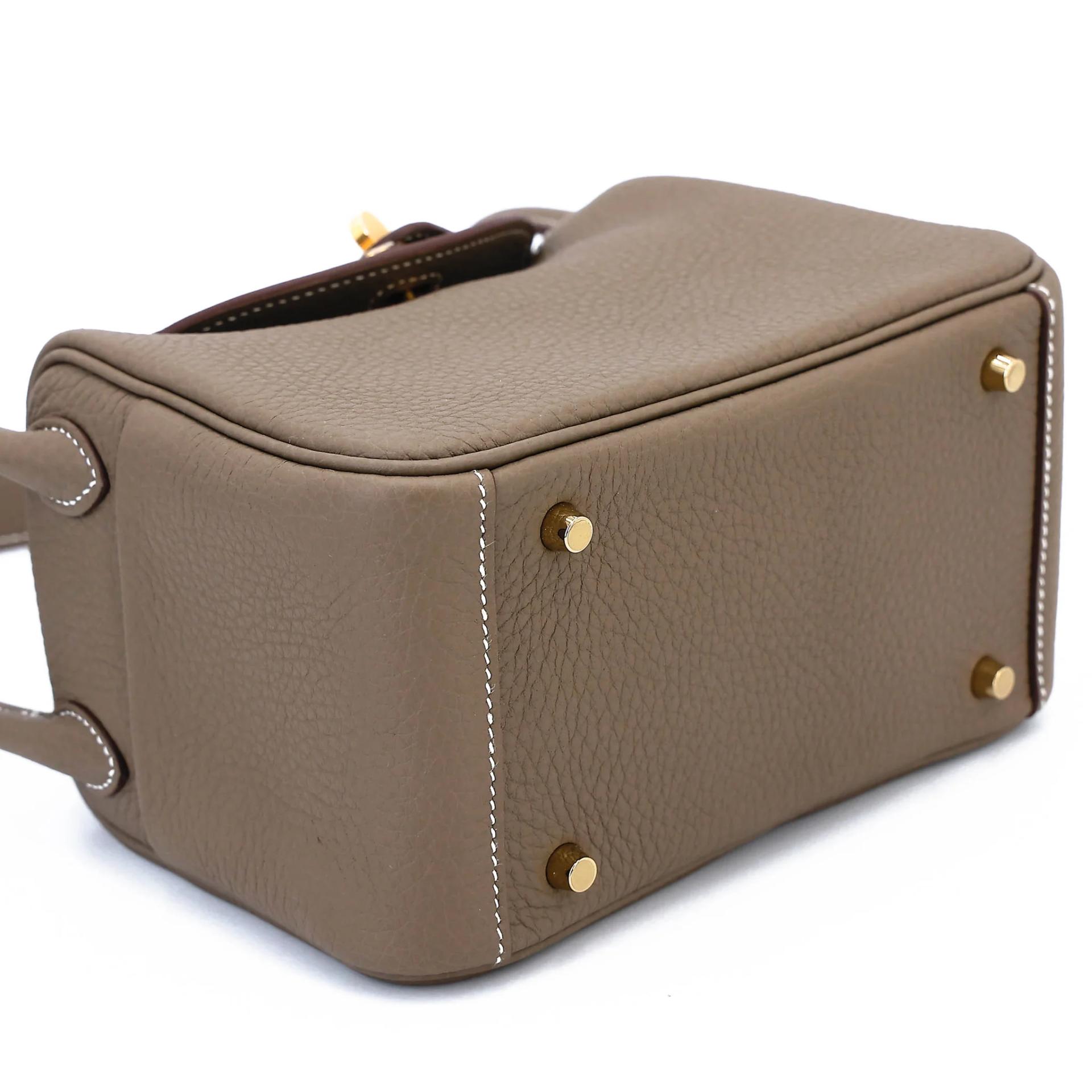 ランク N 新品 HERMÈS エルメス ミニリンディ2 エトゥープ (18) トリヨン ゴールド金具 G刻印 (2026) - 5