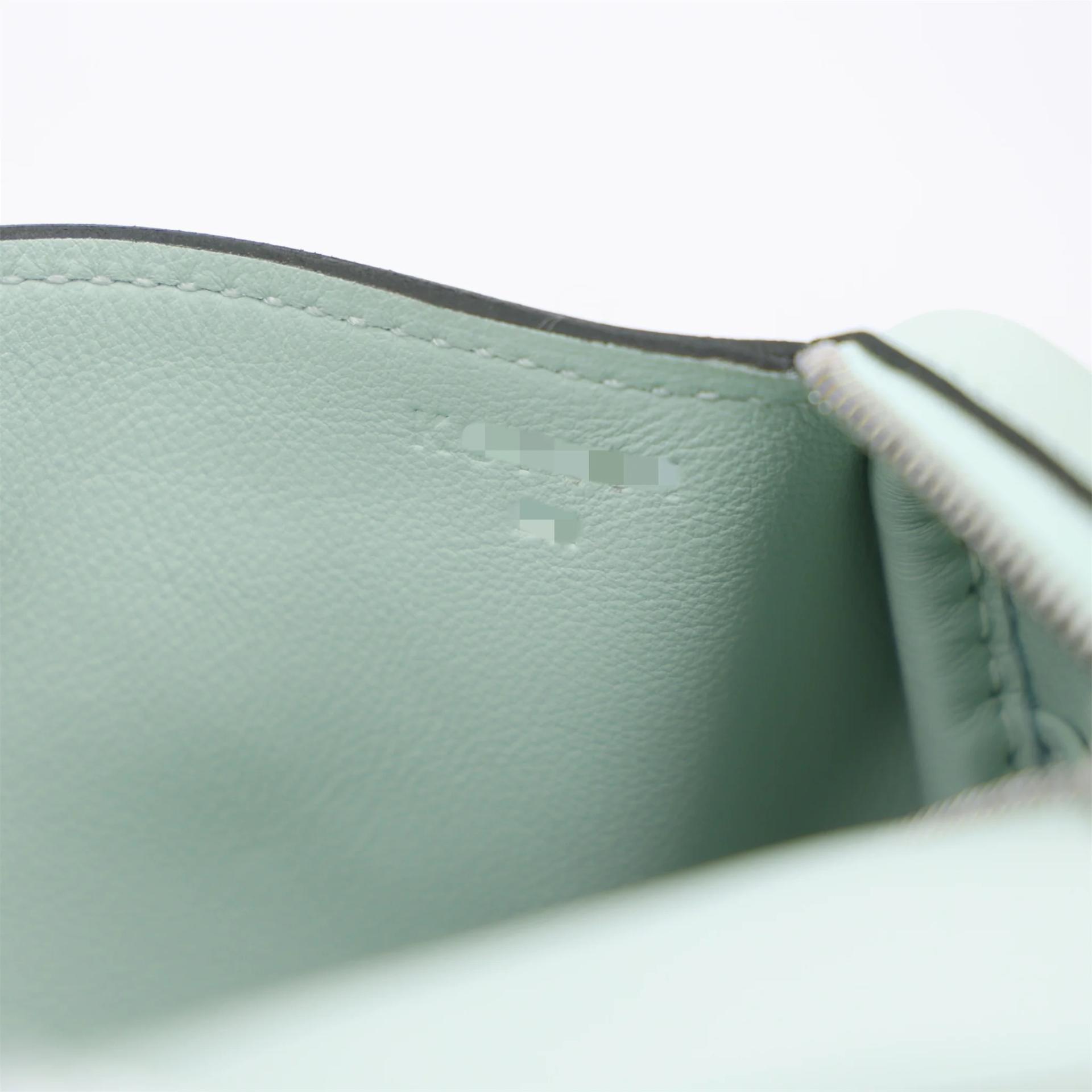 Brand New ( Rank N ) HERMÈS Mini Lindy II Vert Peppermint (N3) Swift Palladium hardware K (2025) - 12