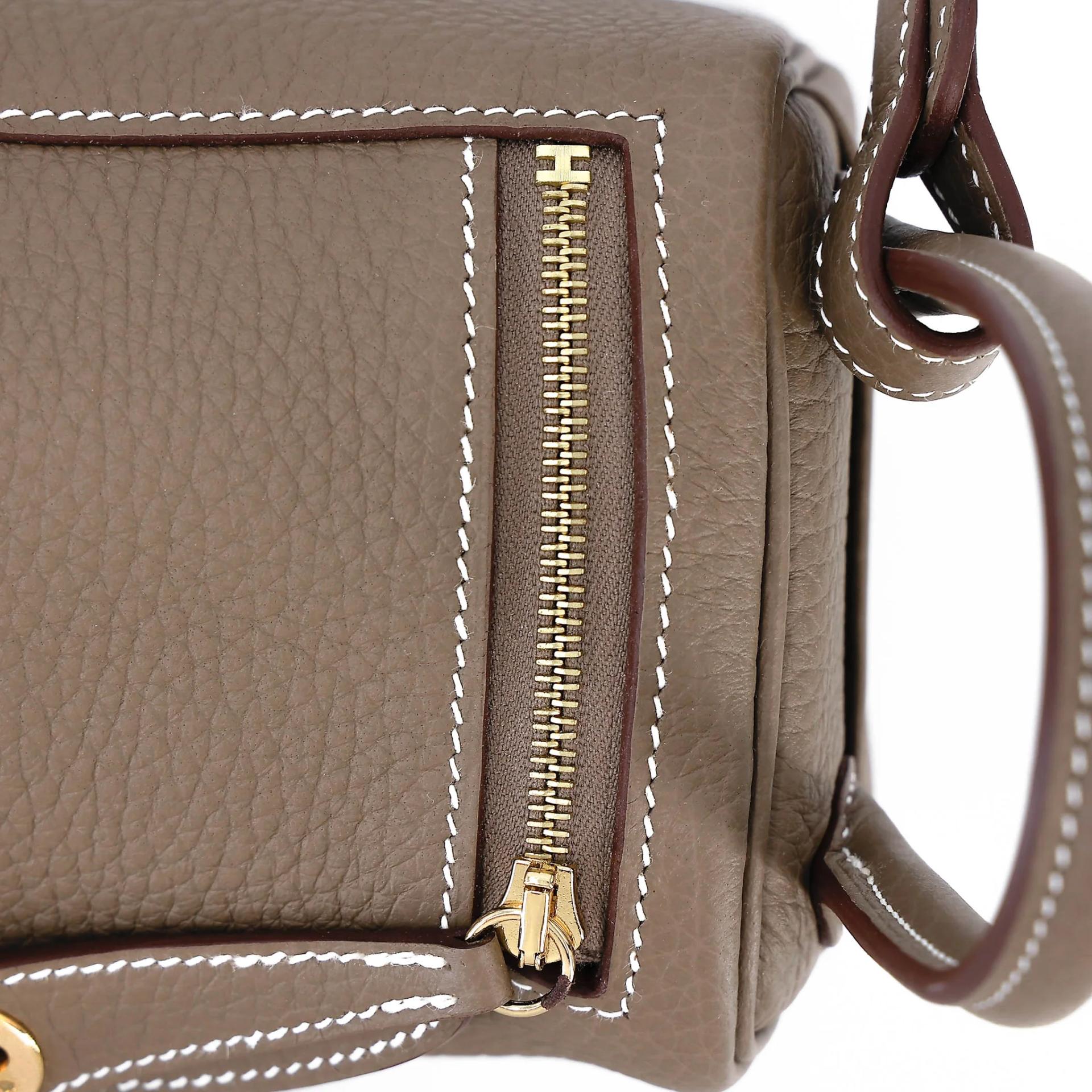ランク N 新品 HERMÈS エルメス ミニリンディ2 エトゥープ (18) トリヨン ゴールド金具 G刻印 (2026) - 10