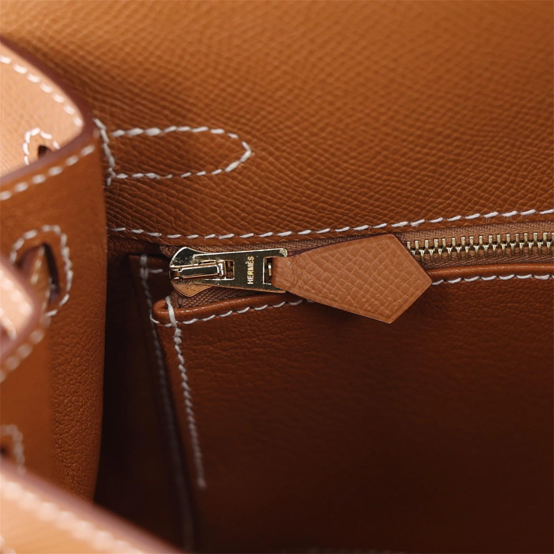 Unused ( Rank NS ) HERMÈS Kelly 25 Sellier Gold (37) Epsom Gold hardware G (2026) - 14