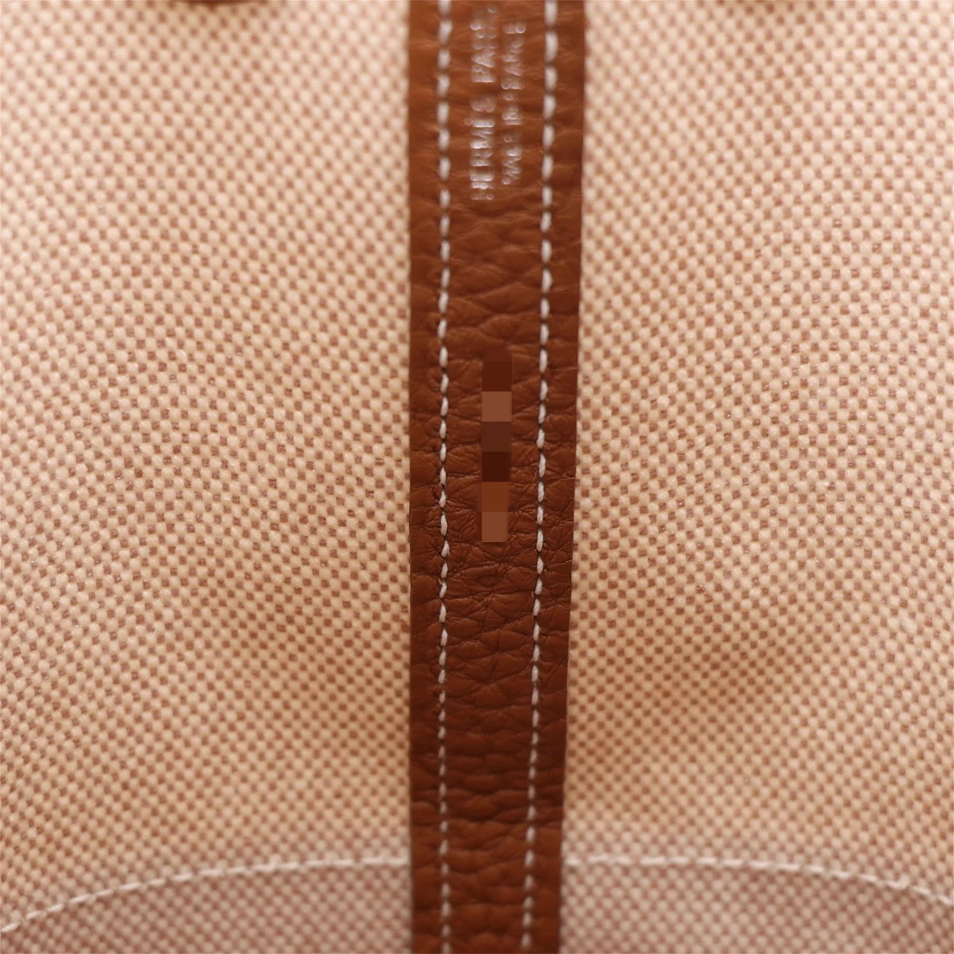 全新 HERMÈS 爱马仕 Neo Garden Party 23 花园 37 金棕色 Gold Toile H Viking帆布 Negonda皮 银扣 G刻 2026年 - 14