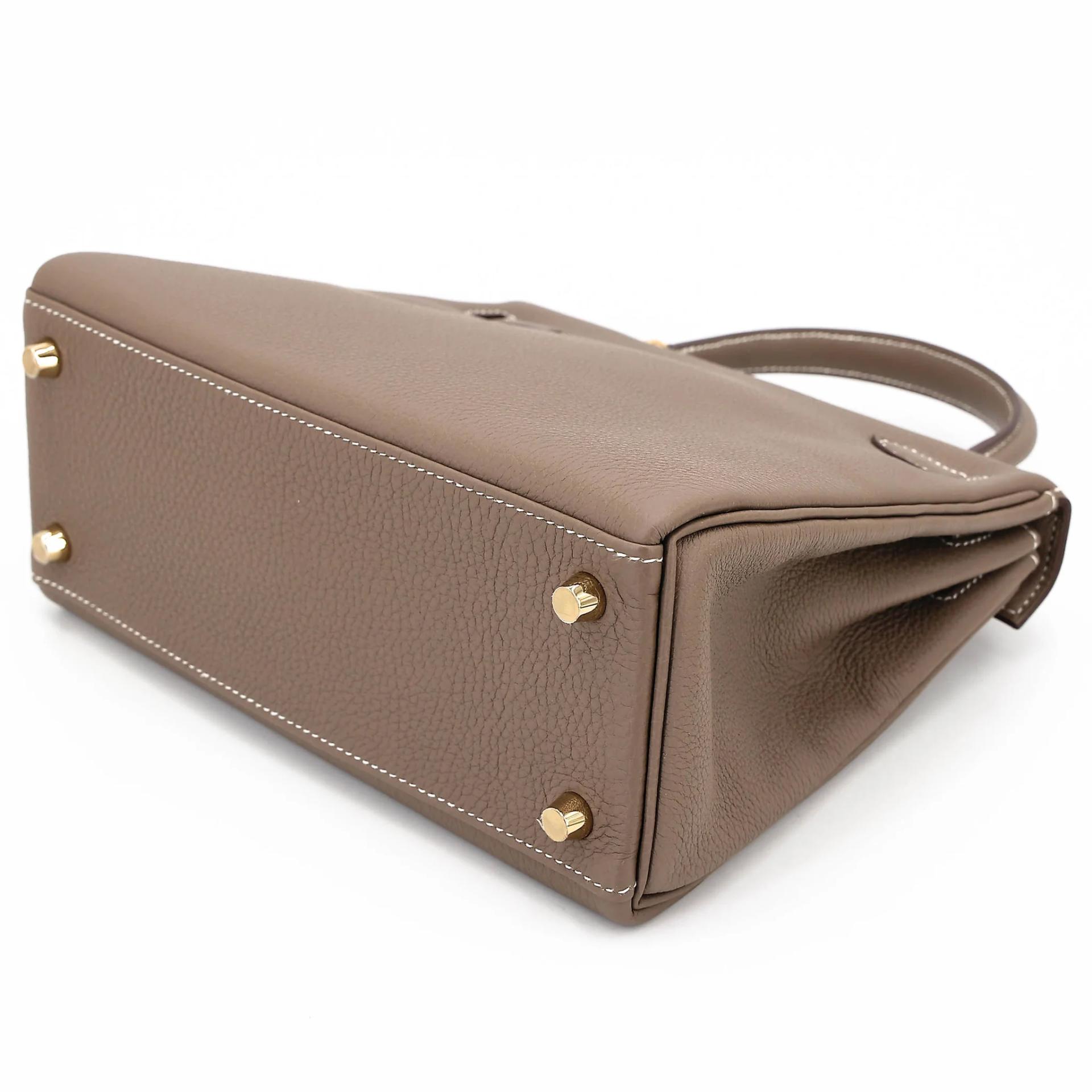 Brand New ( Rank N ) HERMÈS Kelly 25 Etoupe (18) Togo Gold hardware K (2025) - 6