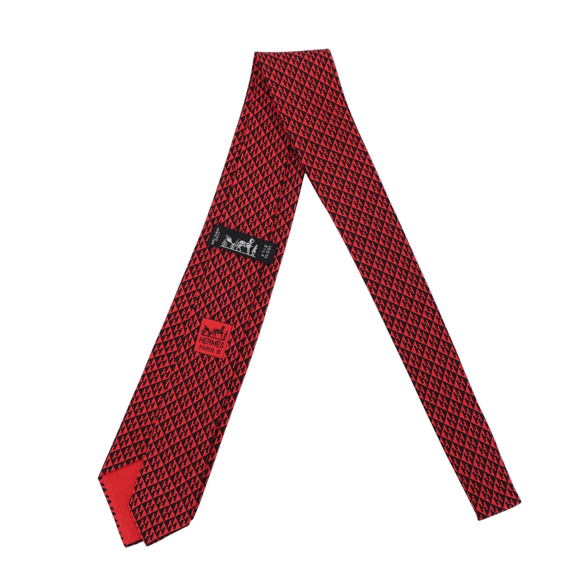 Neckties H Magnetique Red Black