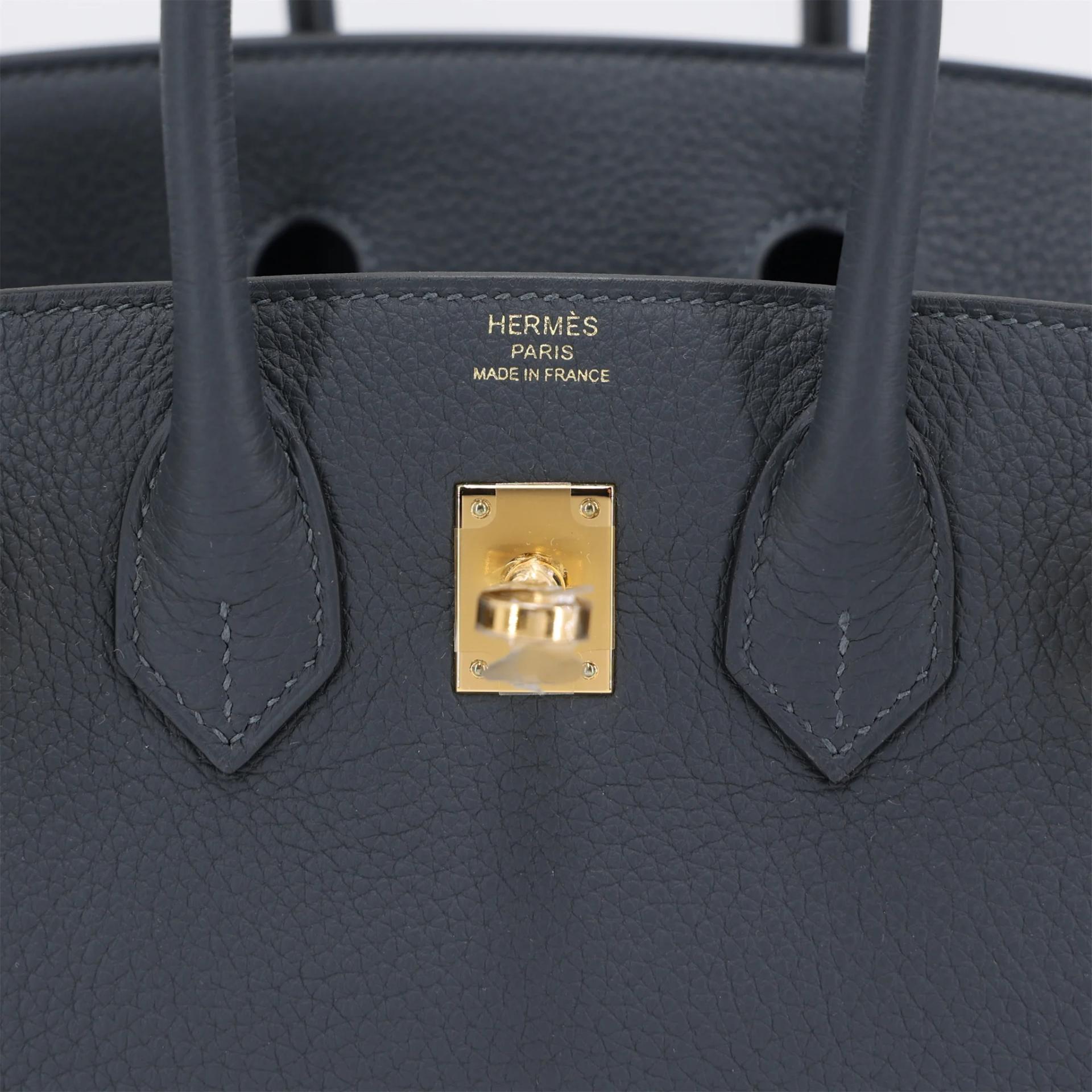Brand New ( Rank N ) HERMÈS Birkin 25 Gris misty (H0) Togo Gold hardware G (2026) - 10