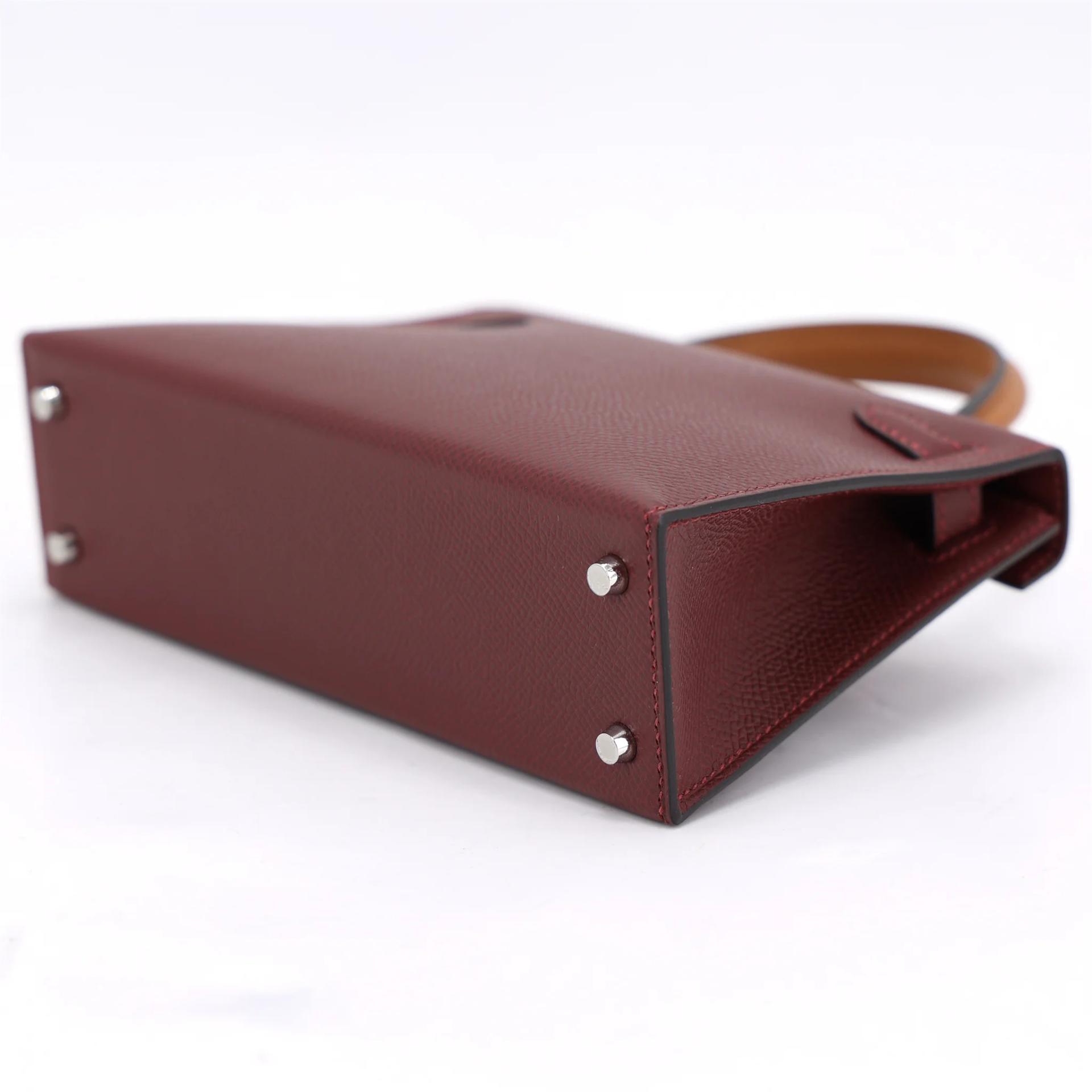 ランク N 新品 HERMÈS エルメス ミニケリー2 ベブラン（T3） ゴールド (37) ルージュアッシュ (55) エプソン シルバー金具 K刻印 (2025) - 7