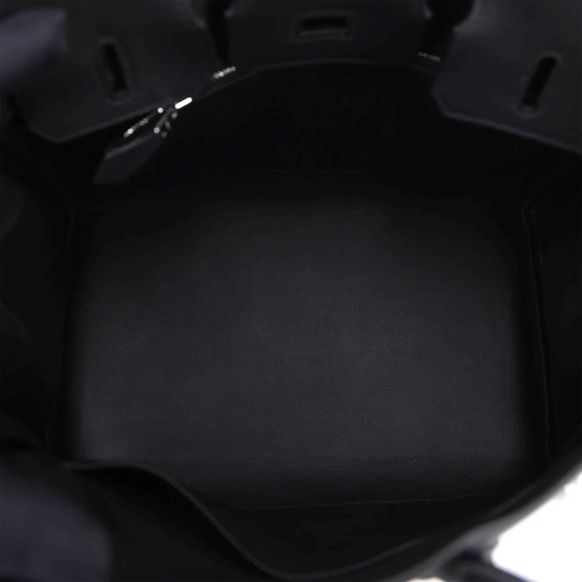 全新 HERMÈS 爱马仕 Birkin 25 89 黑色 Noir (Black) Ecru色 Toile H 帆布 Swift牛皮 银扣 G刻 2026年 - 7