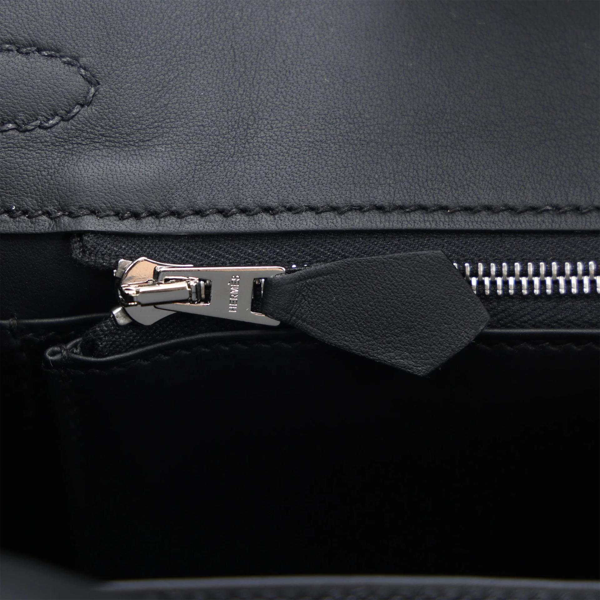 全新 HERMÈS 爱马仕 Birkin 25 89 黑色 Noir (Black) Ecru色 Toile H 帆布 Swift牛皮 银扣 G刻 2026年 - 10