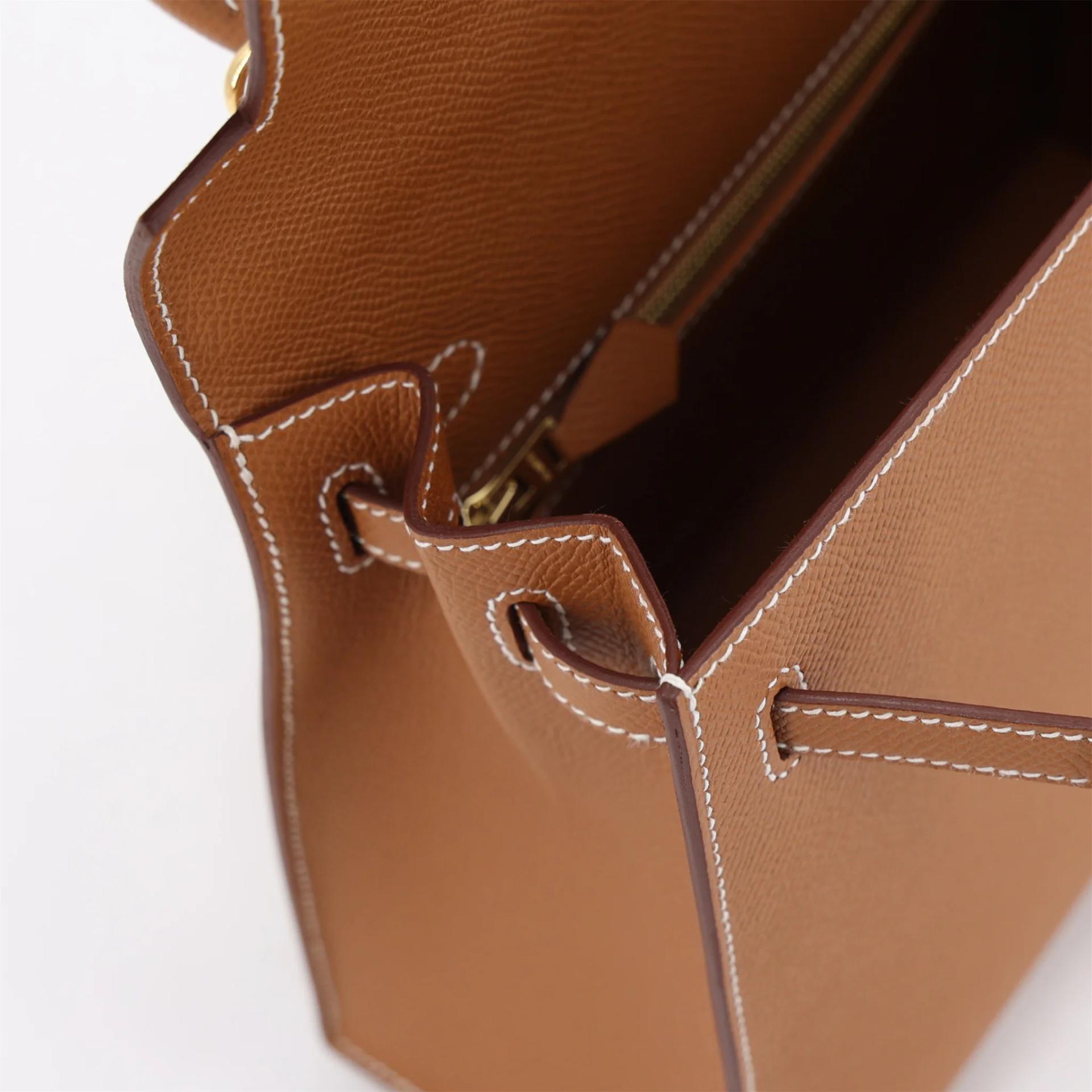 Unused ( Rank NS ) HERMÈS Kelly 25 Sellier Gold (37) Epsom Gold hardware G (2026) - 12