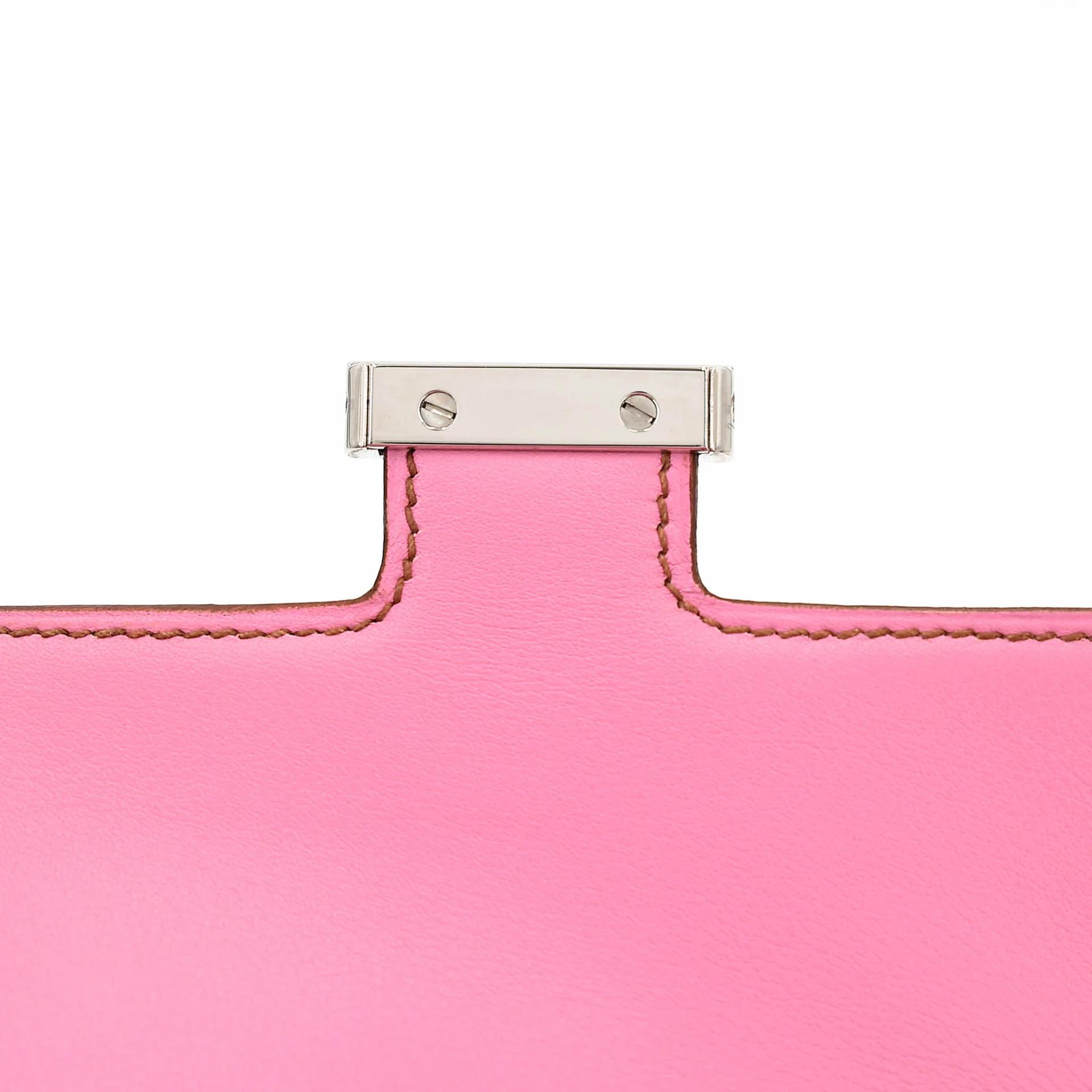 Very Good ( Rank A) HERMÈS Micro Constance Pink (5P) Swift Palladium hardware Square N (2010) - 13