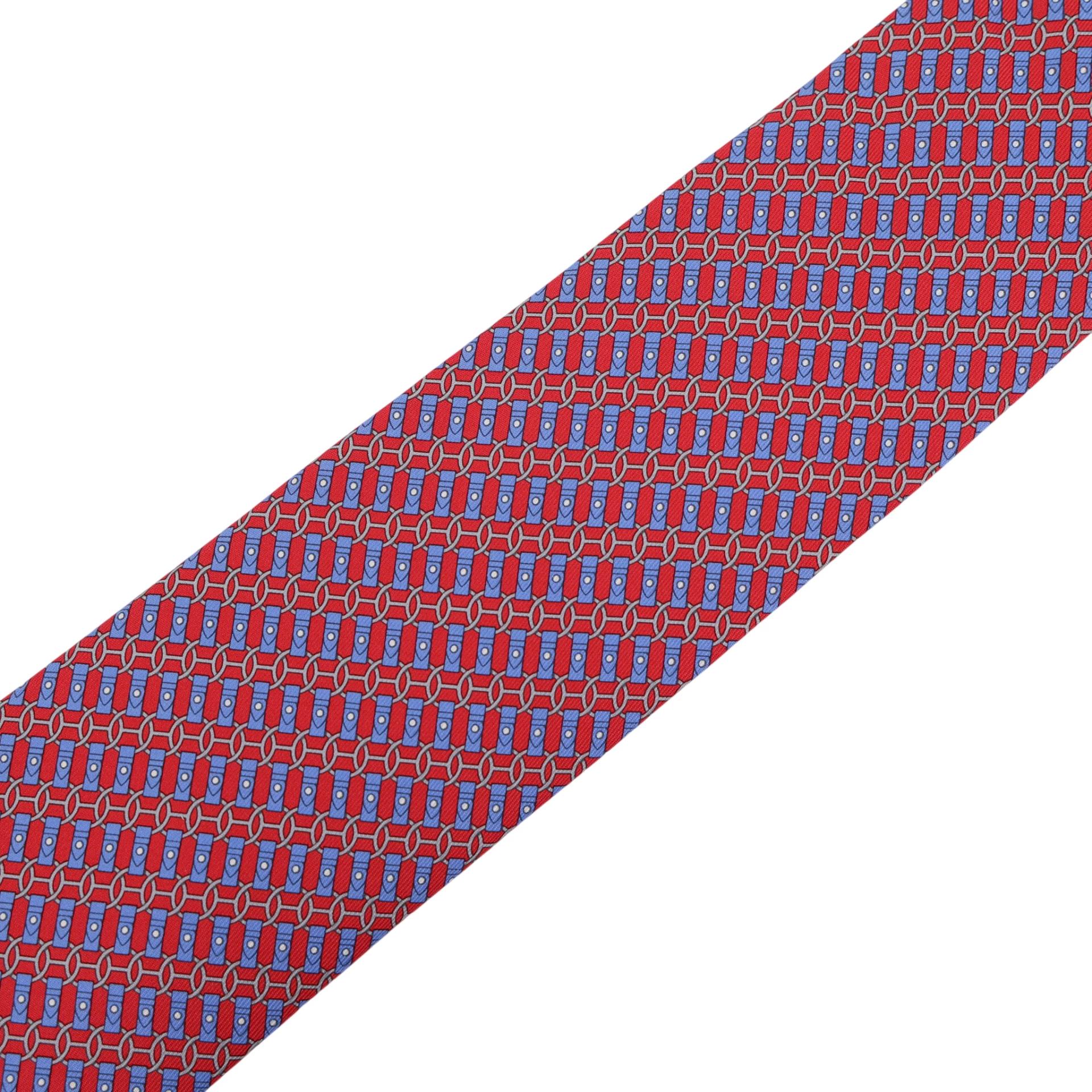 Unused ( Rank NS ) HERMÈS Neckties Cravate Red Silk - 3