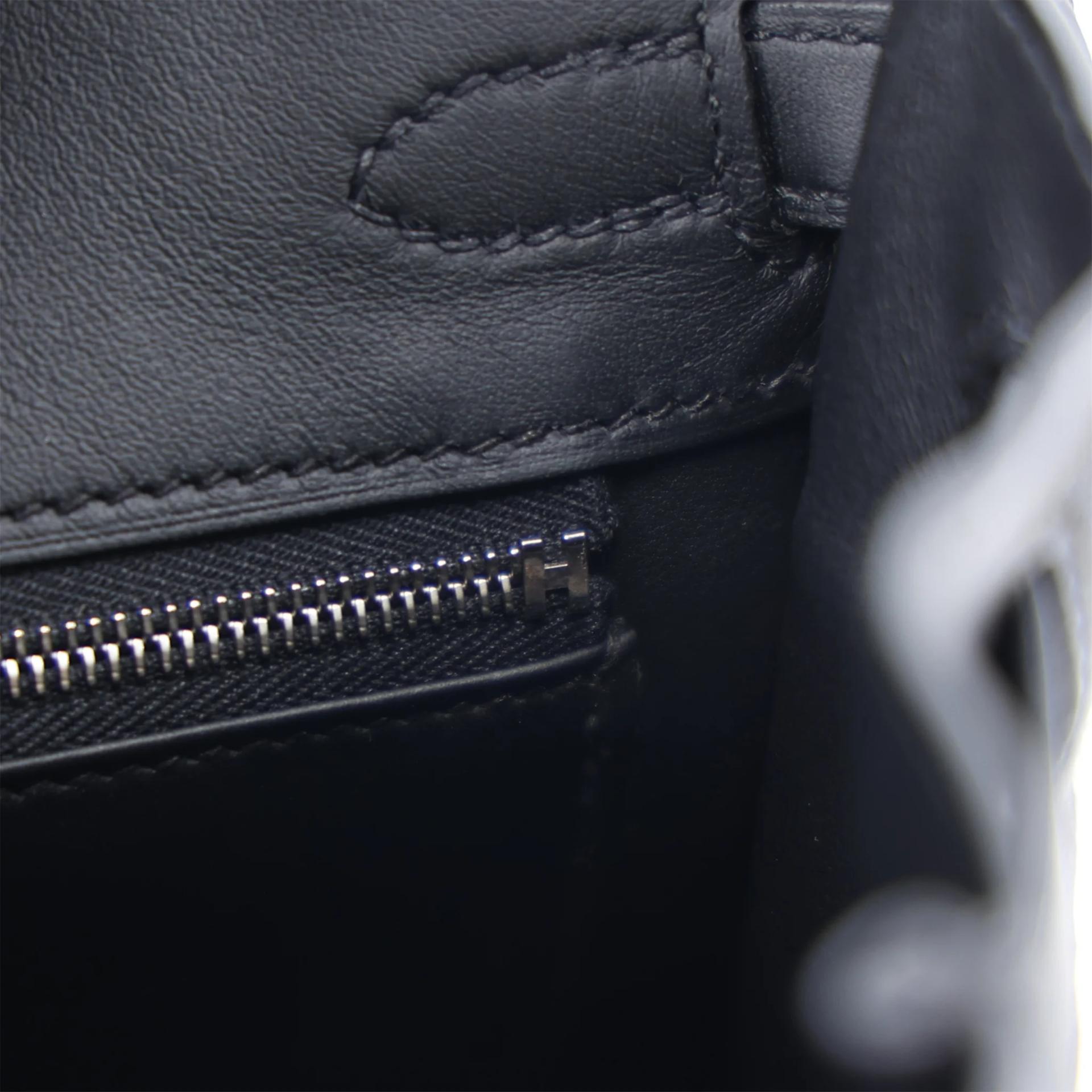 全新 HERMÈS 爱马仕 Birkin 25 89 黑色 Noir (Black) Ecru色 Toile H 帆布 Swift牛皮 银扣 G刻 2026年 - 11