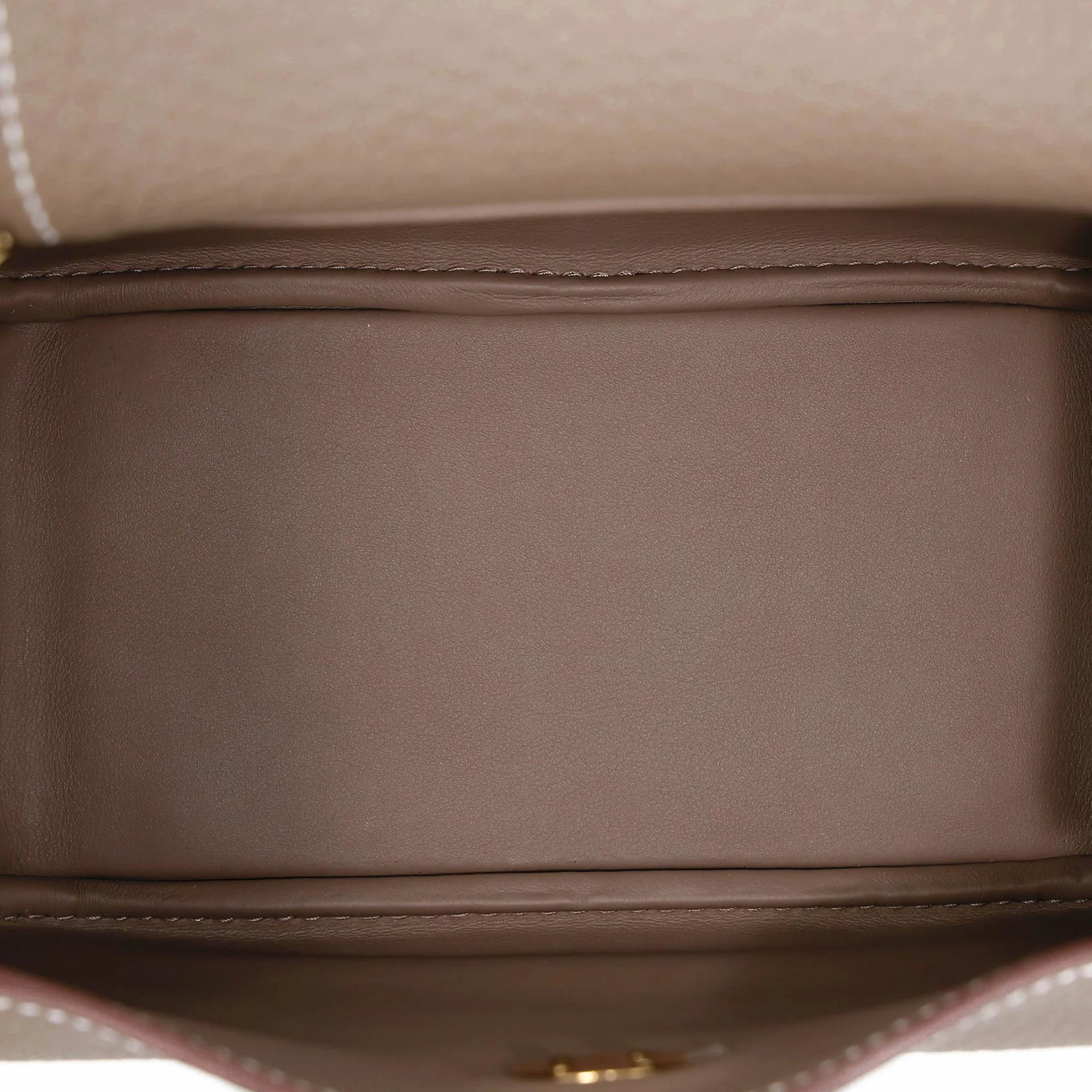 ランク N 新品 HERMÈS エルメス ミニリンディ2 エトゥープ (18) トリヨン ゴールド金具 G刻印 (2026) - 15